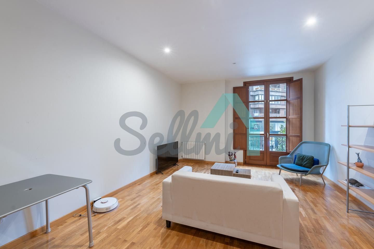 Living room of Flat for rent in Gijón   with Heating, Parquet flooring and Terrace