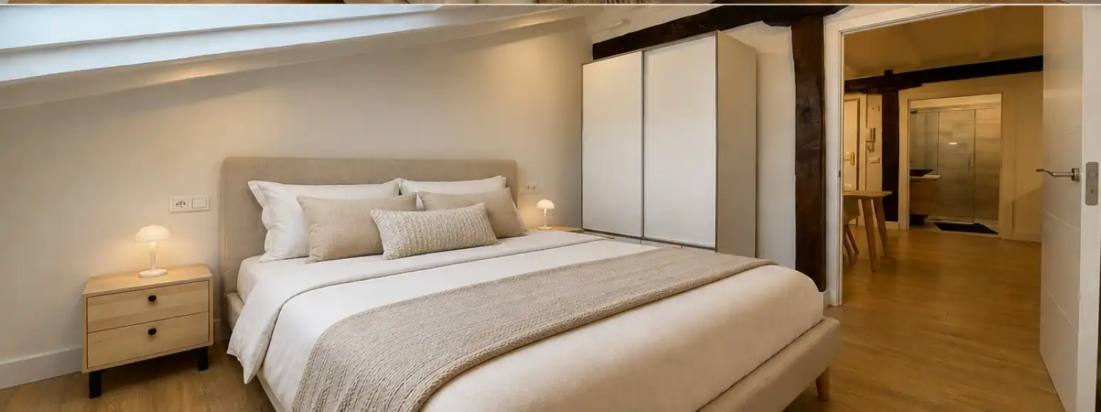 Bedroom of Flat for rent in Donostia - San Sebastián   with Air Conditioner and Heating