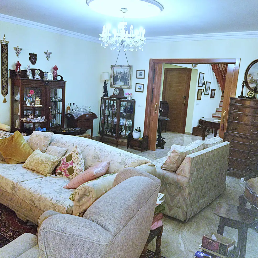 Living room of Houses for sale in El Escorial  with Heating, Private garden and Parquet flooring