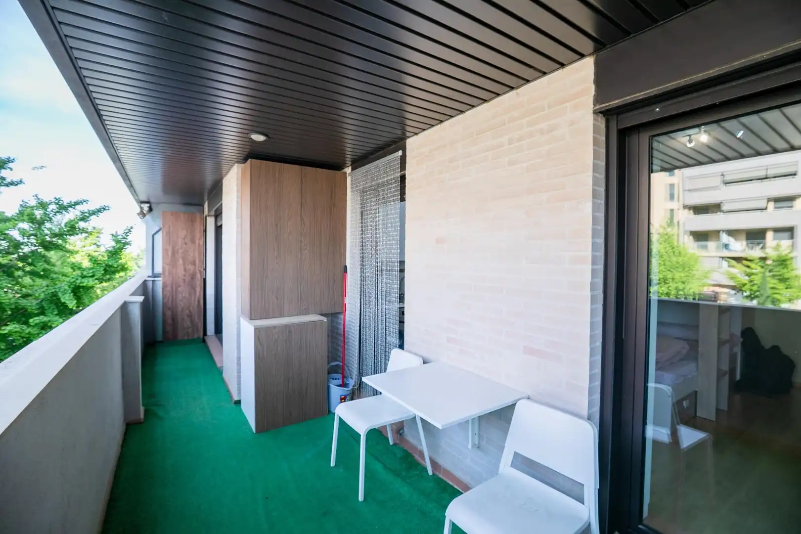 Terrasse von Wohnung zum Verkauf in Huesca mit Klimaanlage, Heizung und Privatgarten