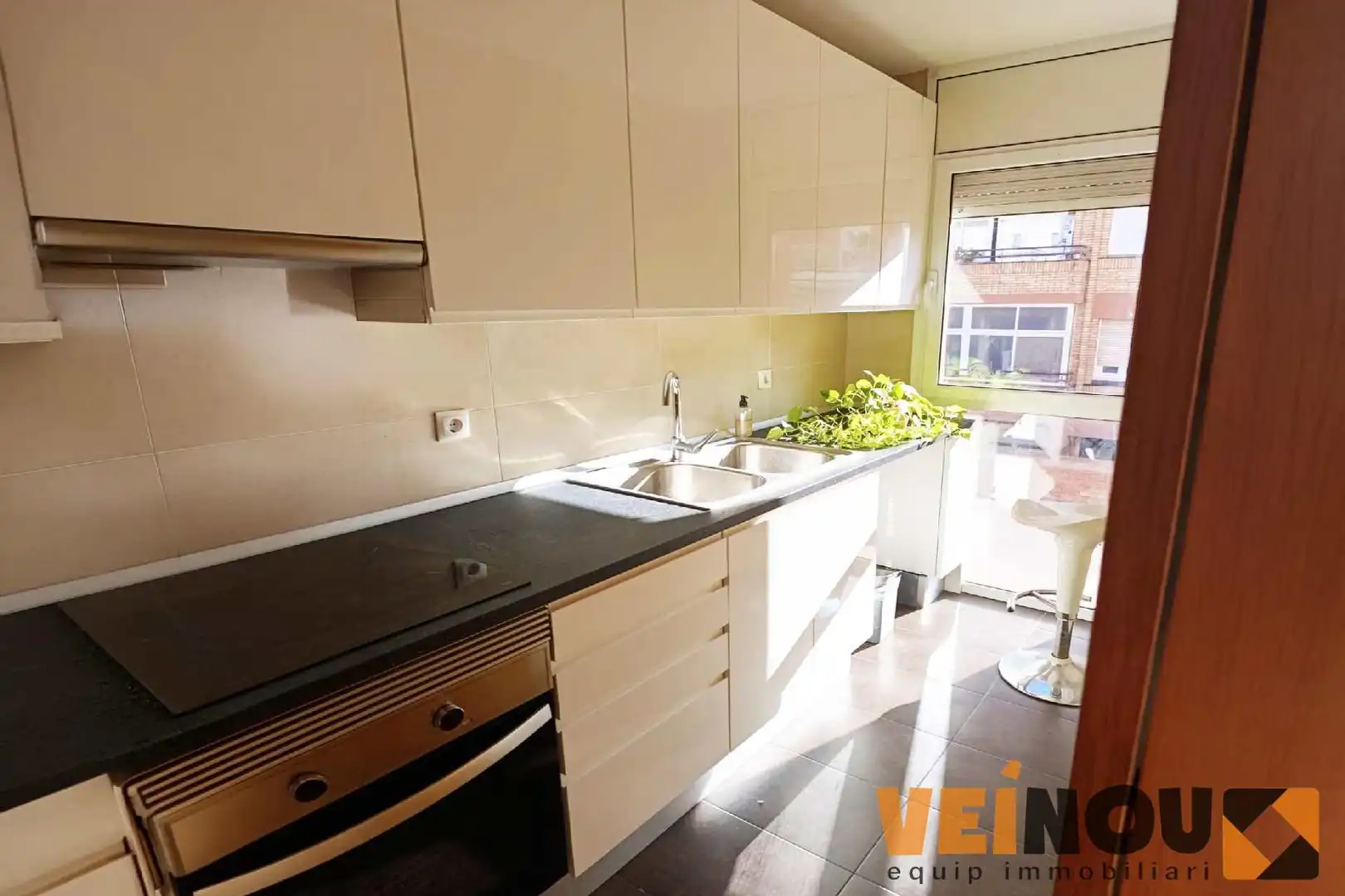 Kitchen of Flat for sale in Badalona  with Air Conditioner, Heating and Terrace