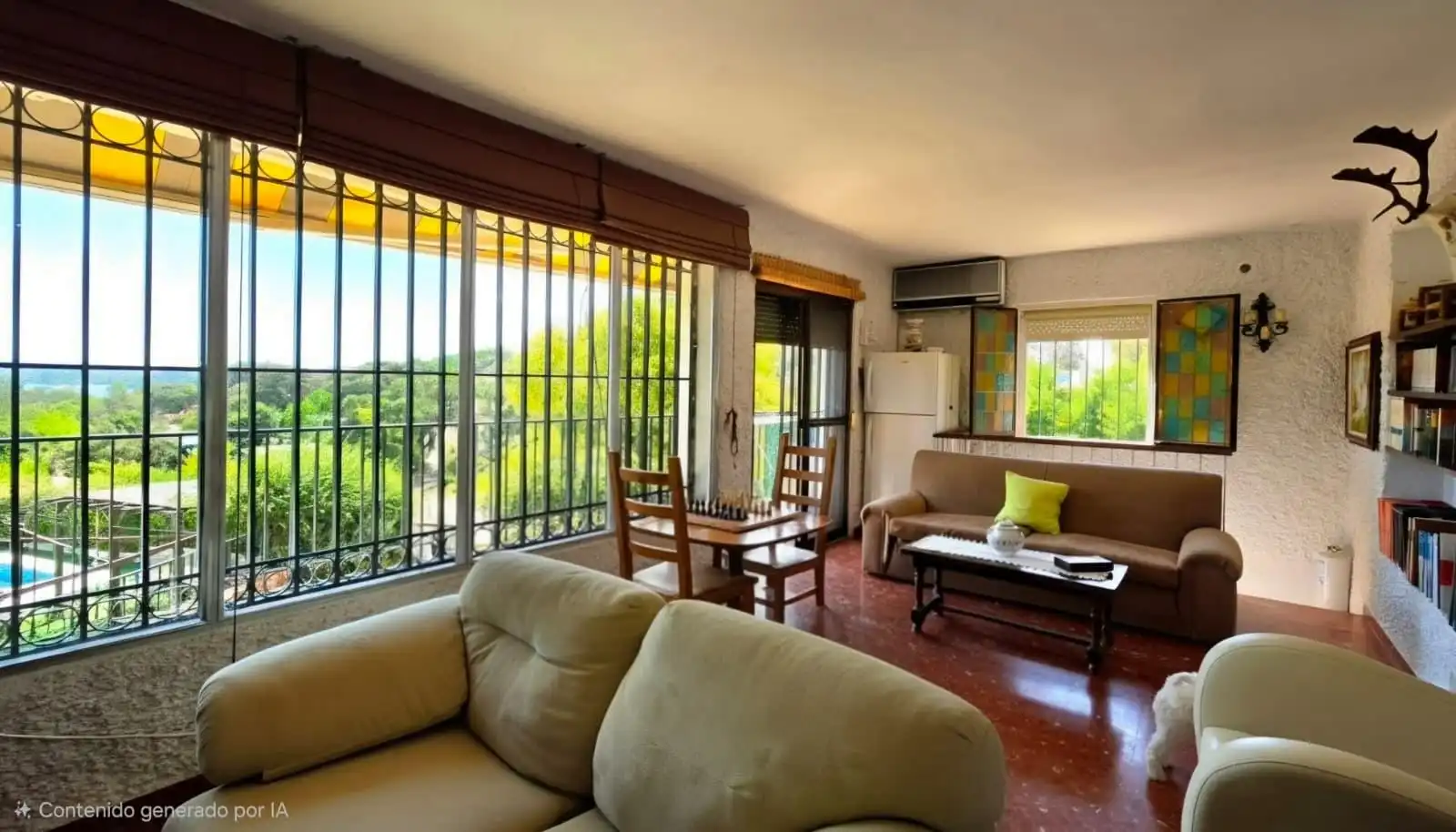 Sala d'estar de Casa o xalet en venda en Guillena amb Aire condicionat, Piscina i Moblat