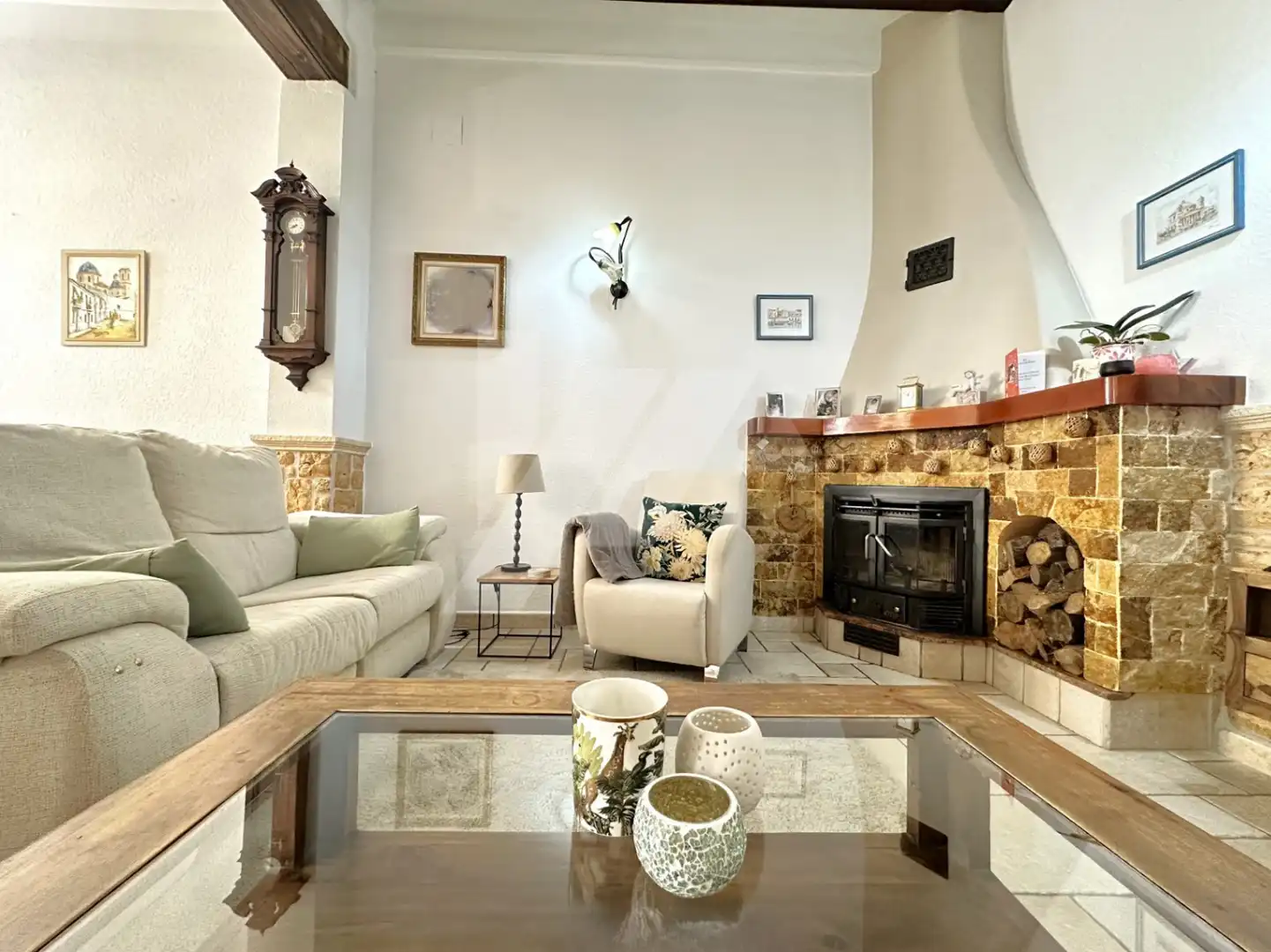 Sala de estar de Finca rústica en venta en Teulada con Aire acondicionado, Calefacción y Terraza