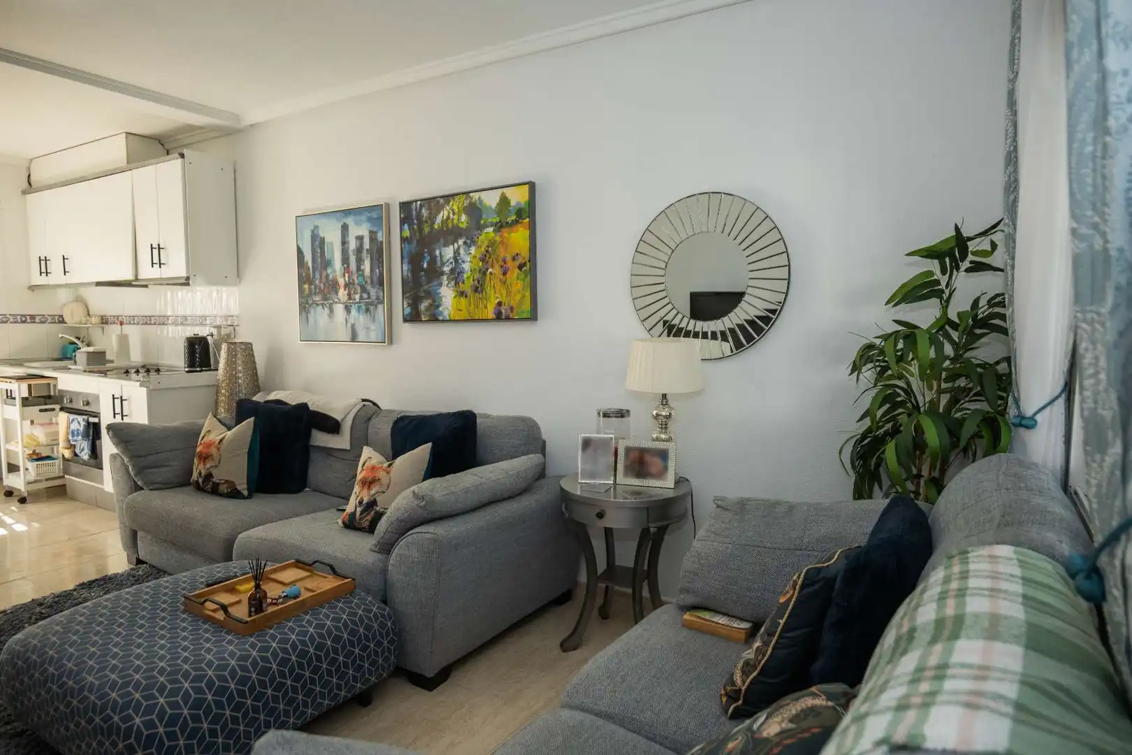 Sala d'estar de Casa adosada en venda en Mazarrón amb Jardí privat, Terrassa i Piscina