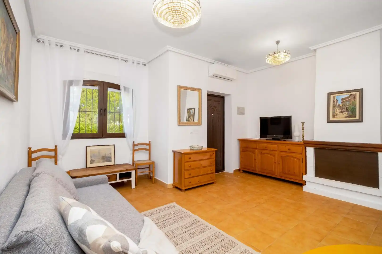 Living room of Houses for sale in Orihuela  with Air Conditioner and Terrace