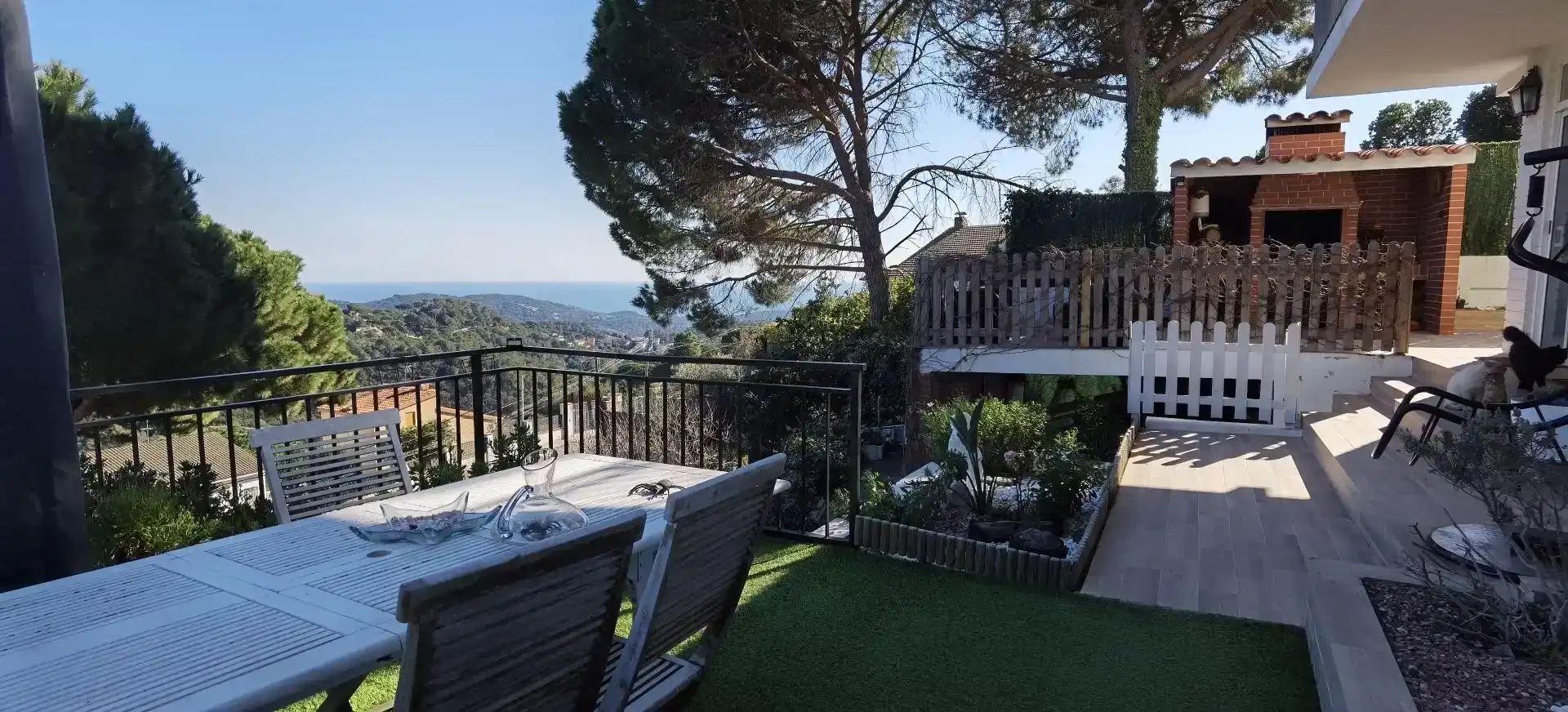 Terrassa de Casa o xalet en venda en Sant Cebrià de Vallalta amb Aire condicionat i Piscina