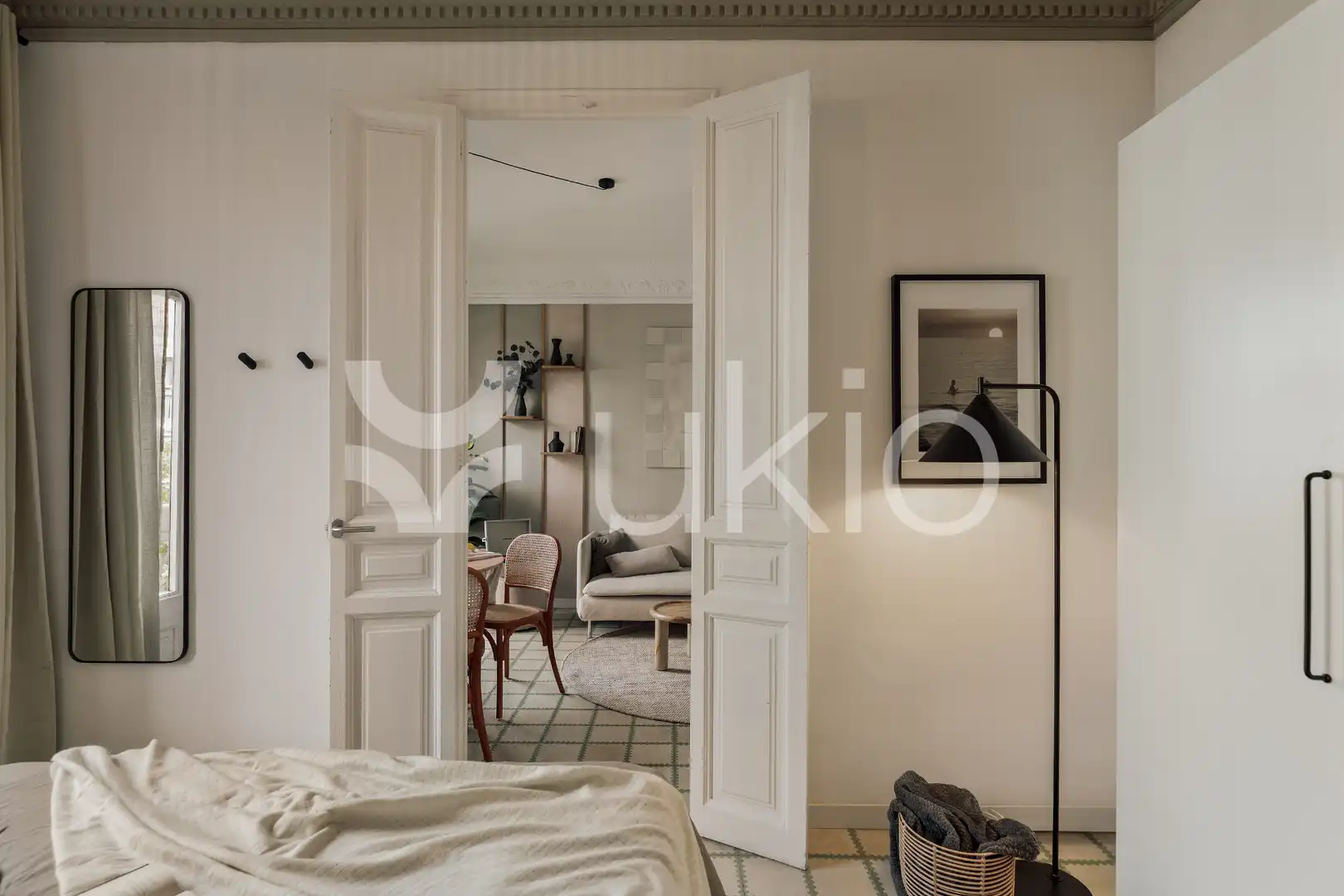 Habitación de Apartamento de alquiler en Barcelona con Aire acondicionado, Calefacción y Amueblado