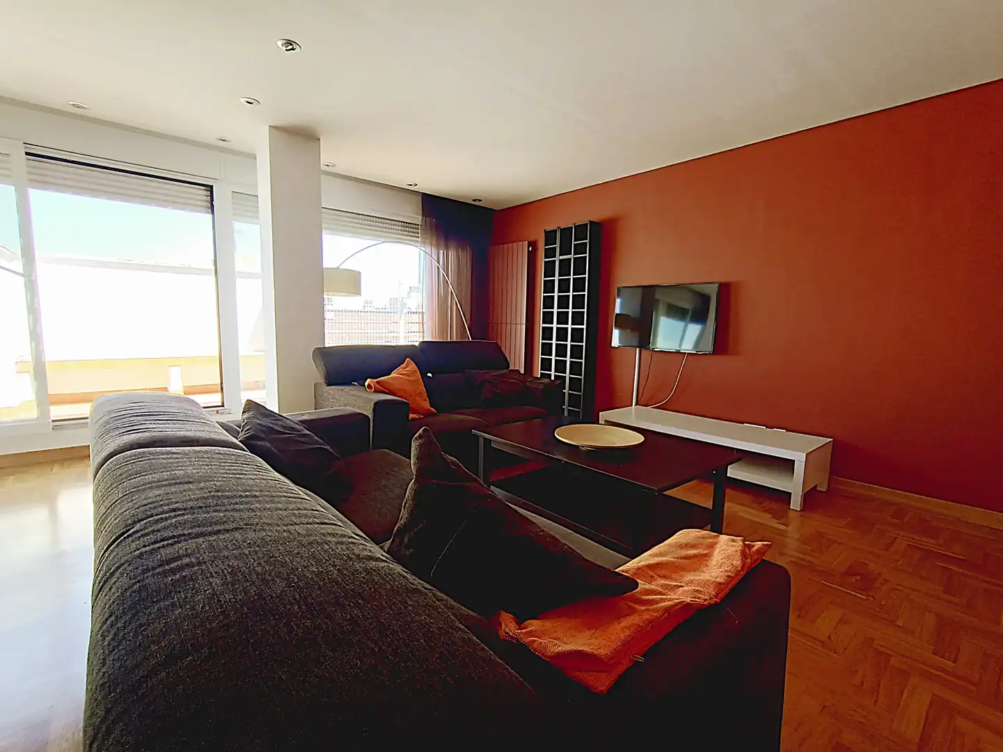 Living room of Attic for rent in Barañáin / Barañain  with Heating, Parquet flooring and Terrace