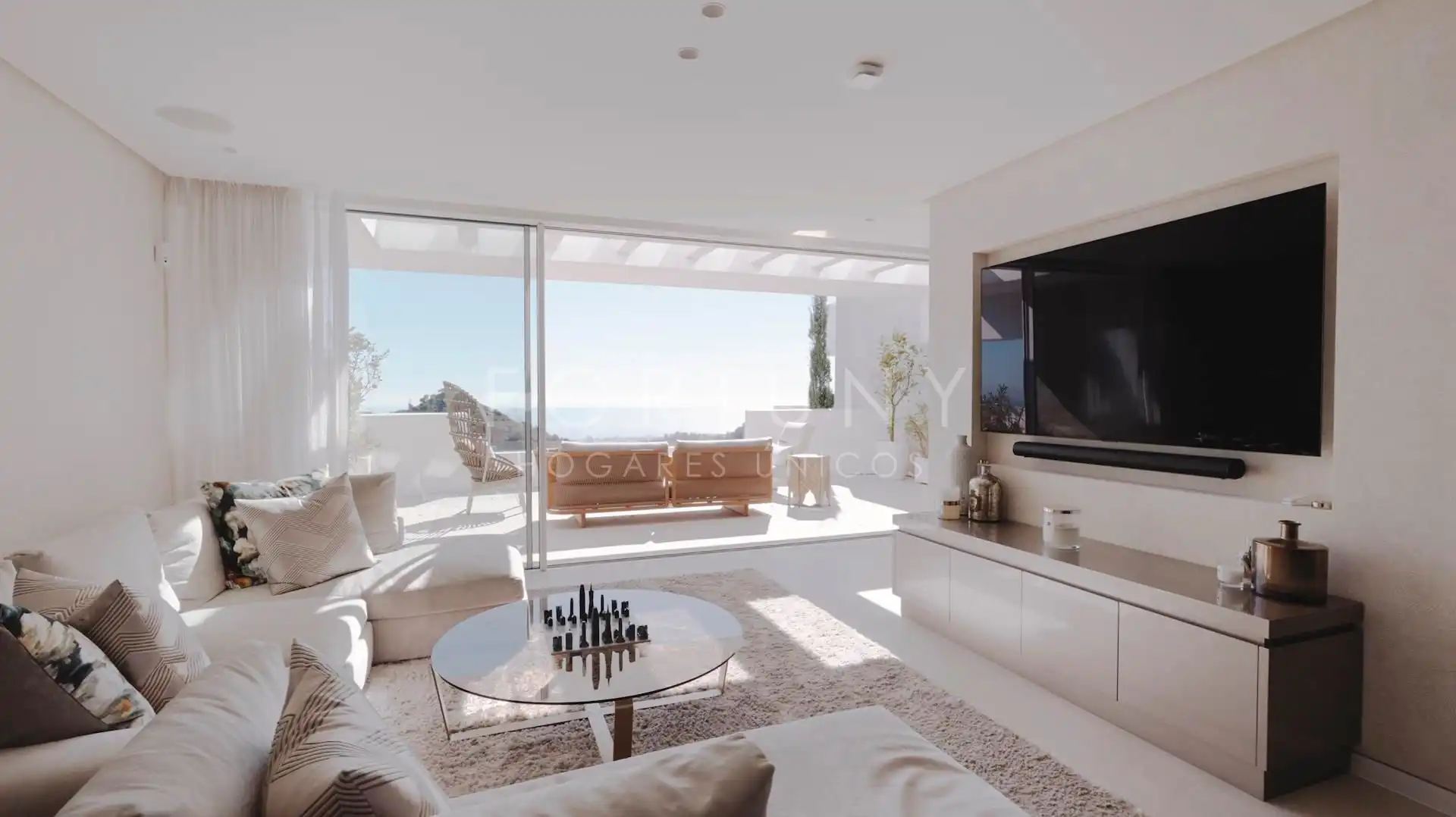 Wohnzimmer von Maisonette zum Verkauf in Ojén mit Klimaanlage, Heizung und Terrasse