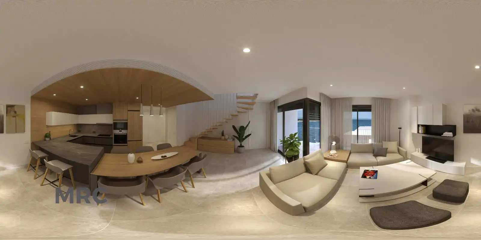 Wohnzimmer von Wohnung zum Verkauf in L'Escala mit Klimaanlage und Terrasse