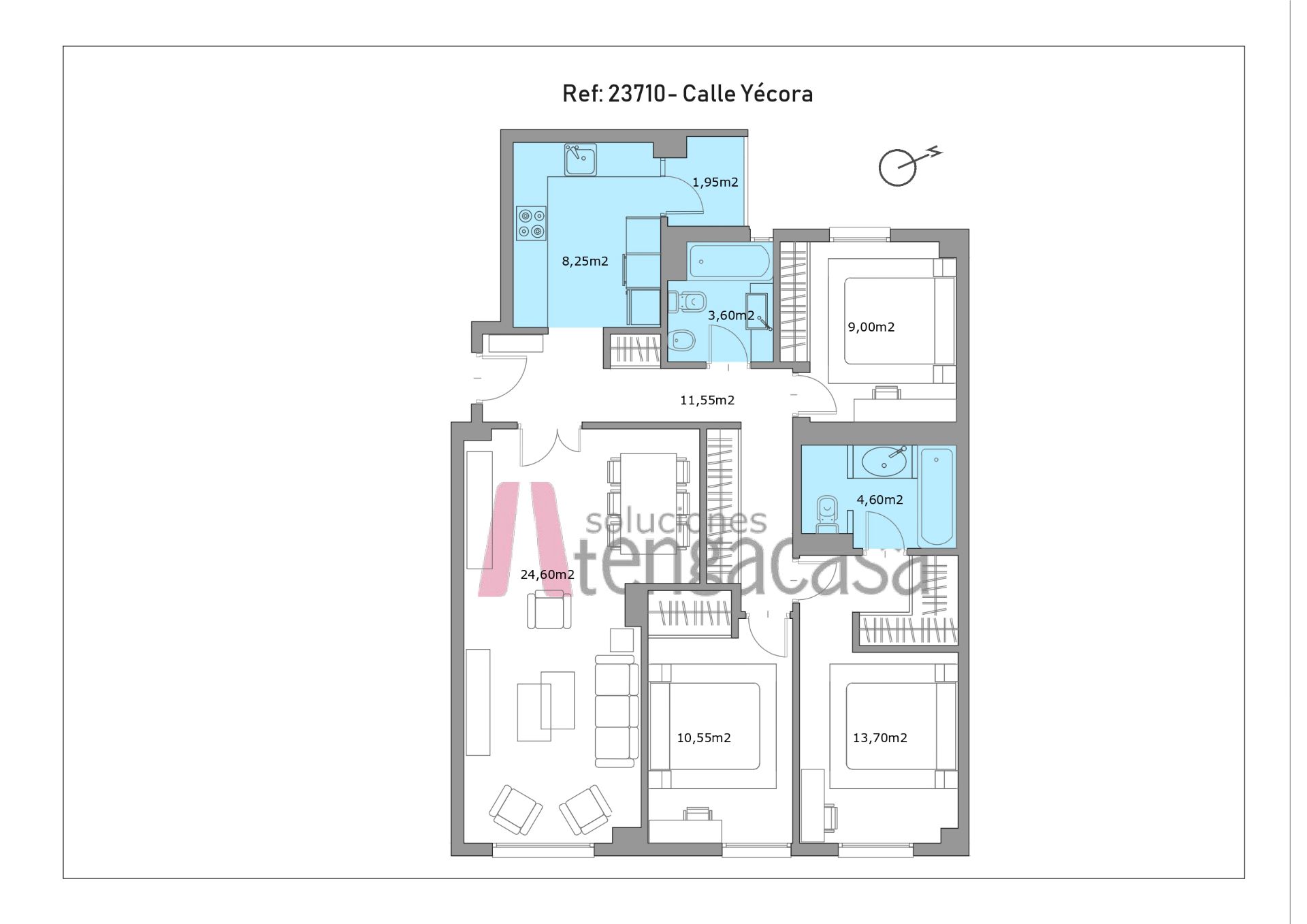Flat for sale in  Madrid Capital  with Air Conditioner, Heating and Parquet flooring