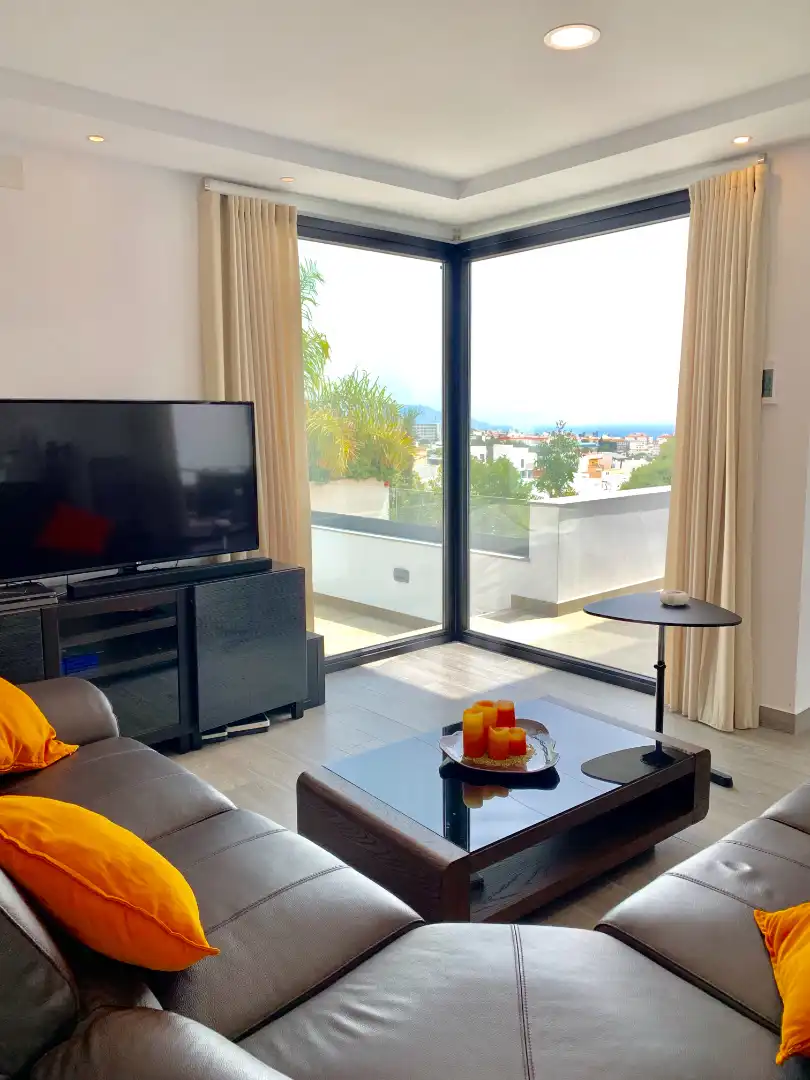 Living room of Houses for rent in Nerja  with Air Conditioner, Private garden and Terrace