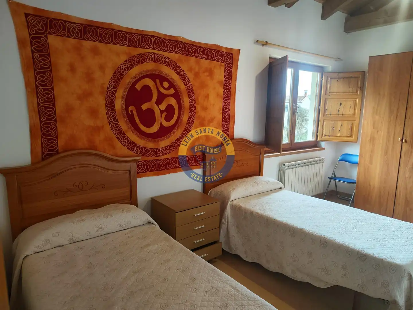 Bedroom of Houses for sale in Villaquilambre  with Heating, Private garden and Terrace