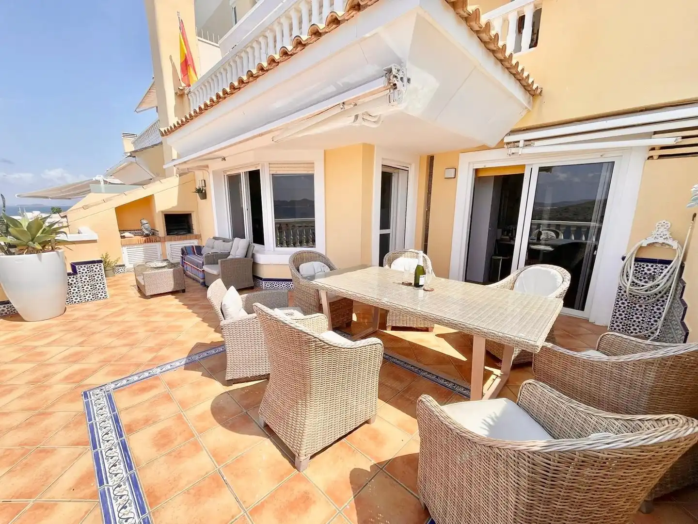 Terrasse von Haus oder Chalet zur Miete in La Manga del Mar Menor mit Klimaanlage, Heizung und Terrasse