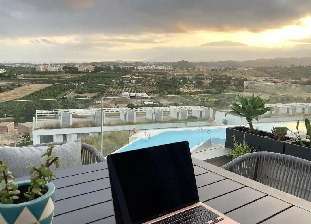Terrace of Attic for rent in Estepona  with Air Conditioner, Heating and Private garden