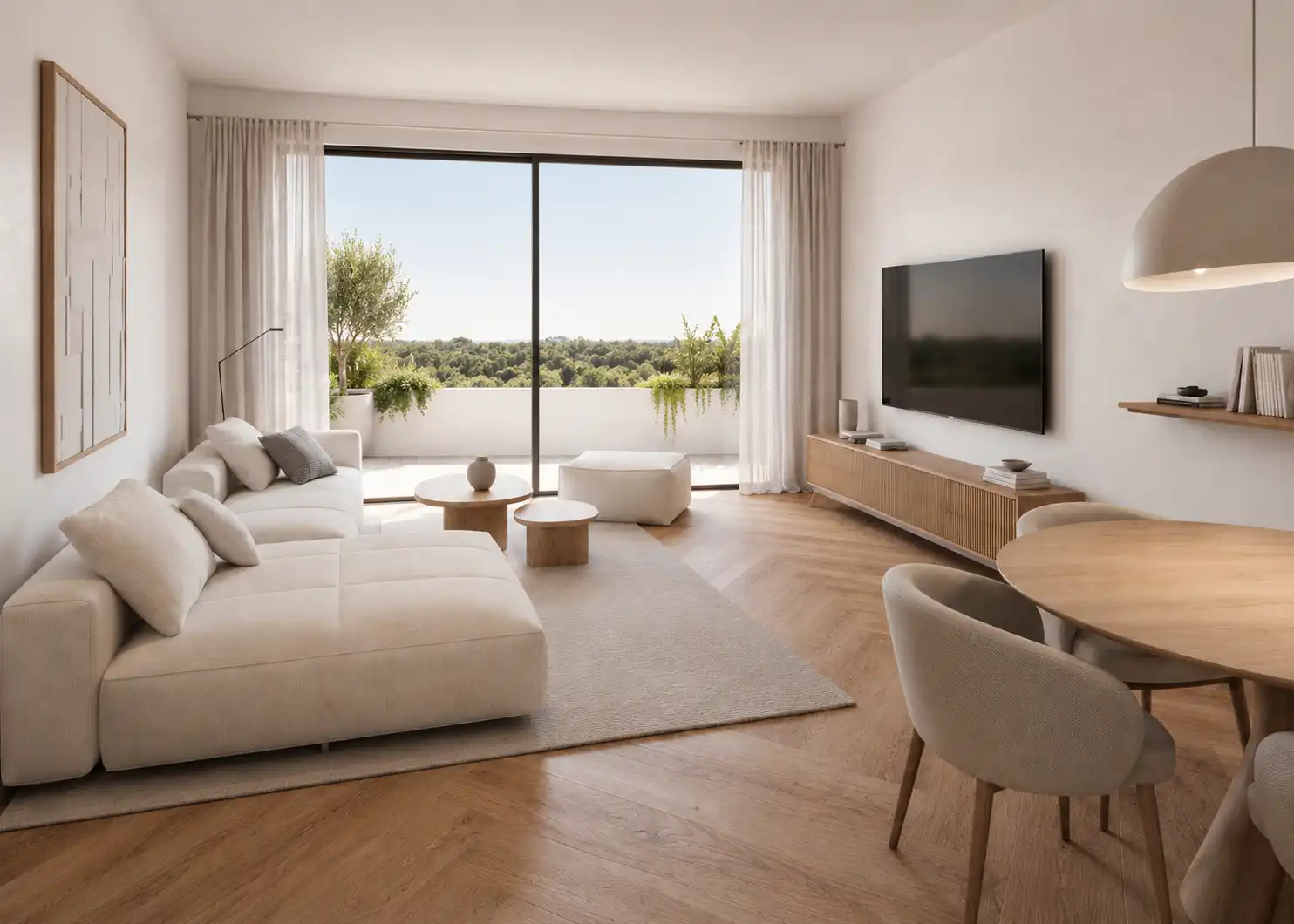 Sala de estar de Piso en venta en Cabrils con Aire acondicionado, Calefacción y Parquet