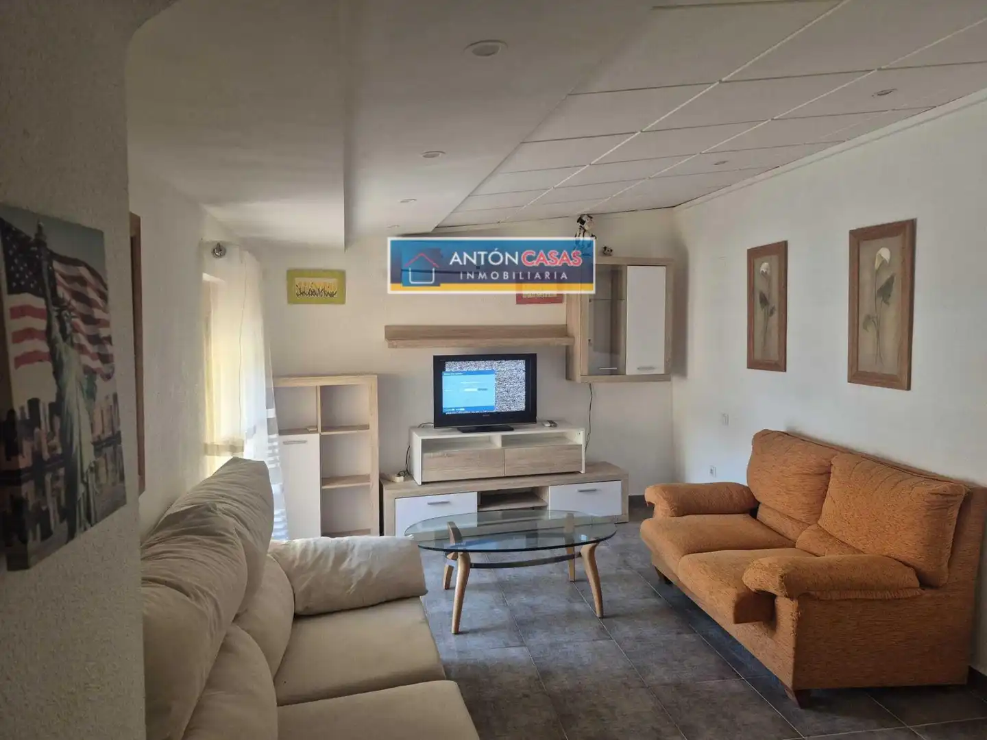 Sala de estar de Piso de alquiler en Monóvar  / Monòver con Aire acondicionado y Amueblado