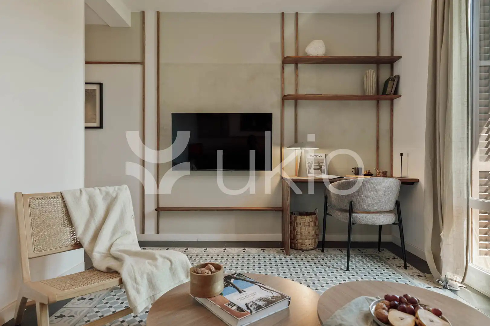 Sala d'estar de Apartament de lloguer en Barcelona amb Aire condicionat, Calefacció i Moblat