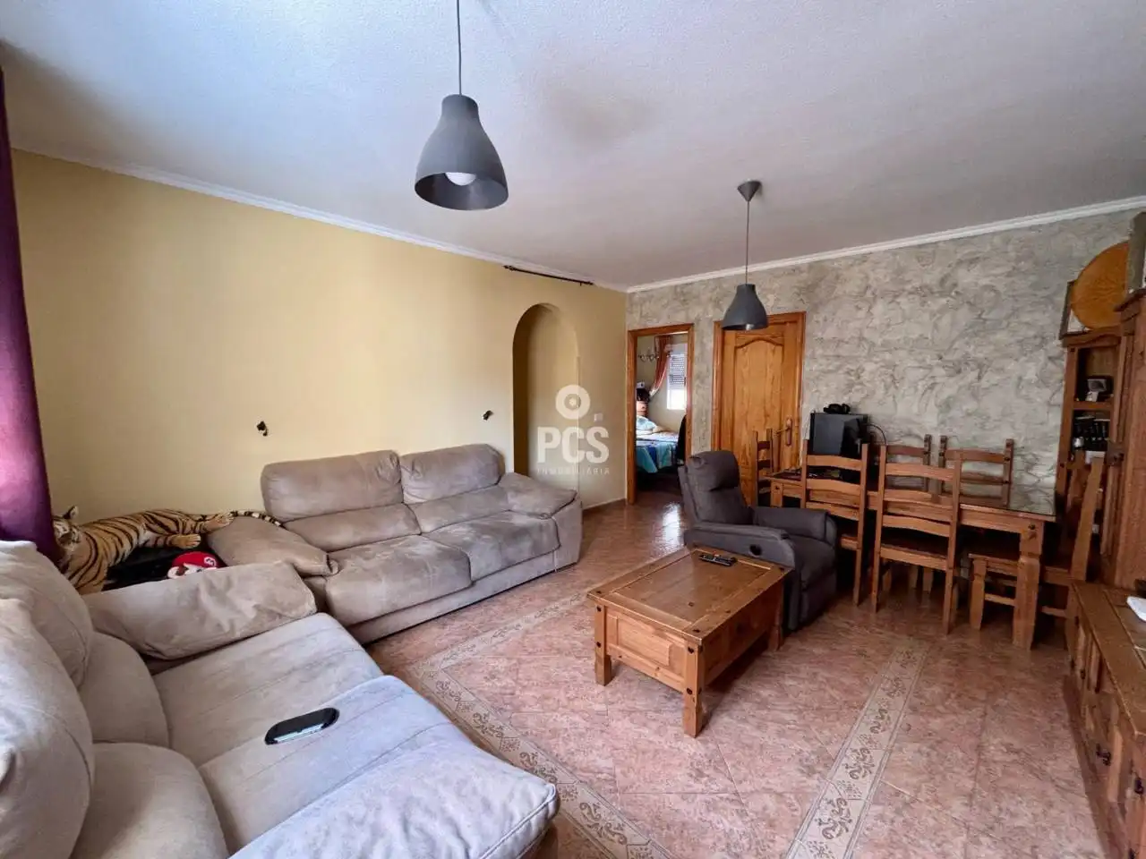 Sala de estar de Piso en venta en Mazarrón con Terraza, Trastero y Amueblado