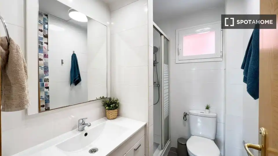 Bathroom of Flat for rent in Madrid  with Air Conditioner, Heating and Furnished