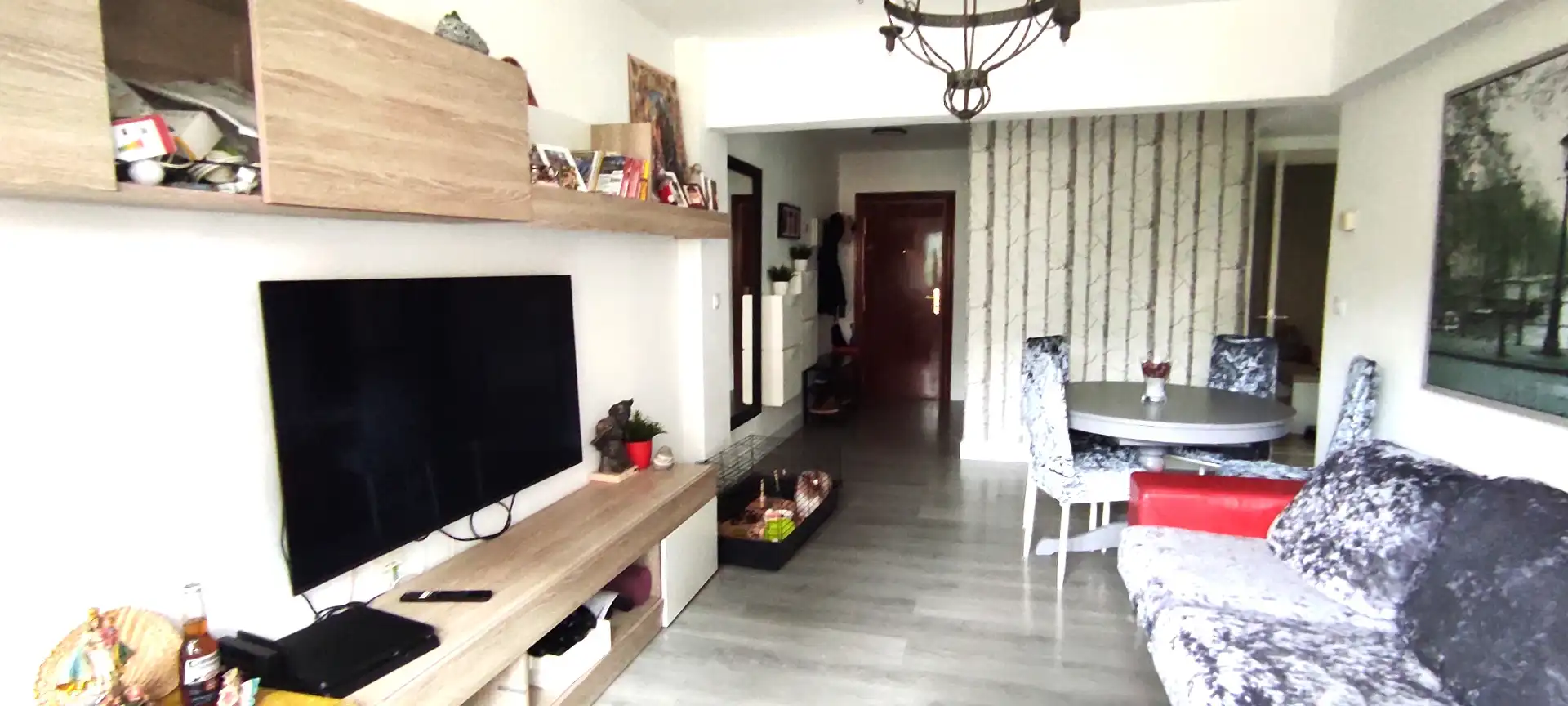 Sala de estar de Piso en venta en Valle de Trápaga-Trapagaran con Calefacción, Amueblado y Balcón