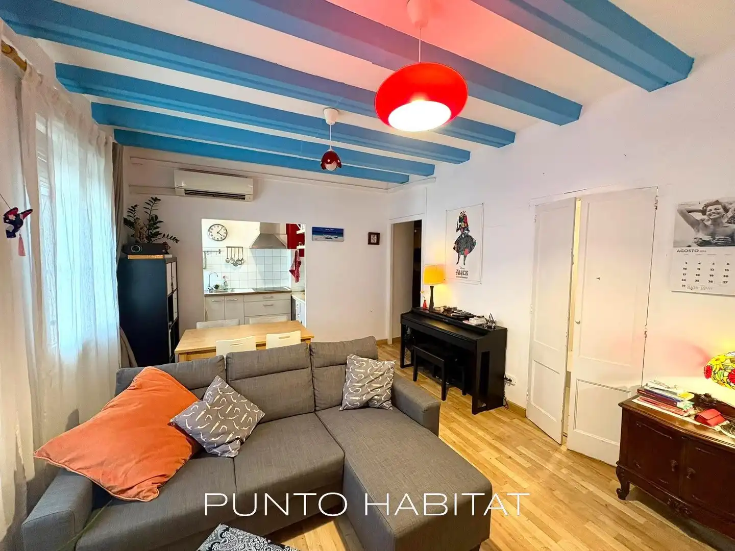 Sala de estar de Piso en venta en Barcelona con Aire acondicionado, Parquet y Balcón