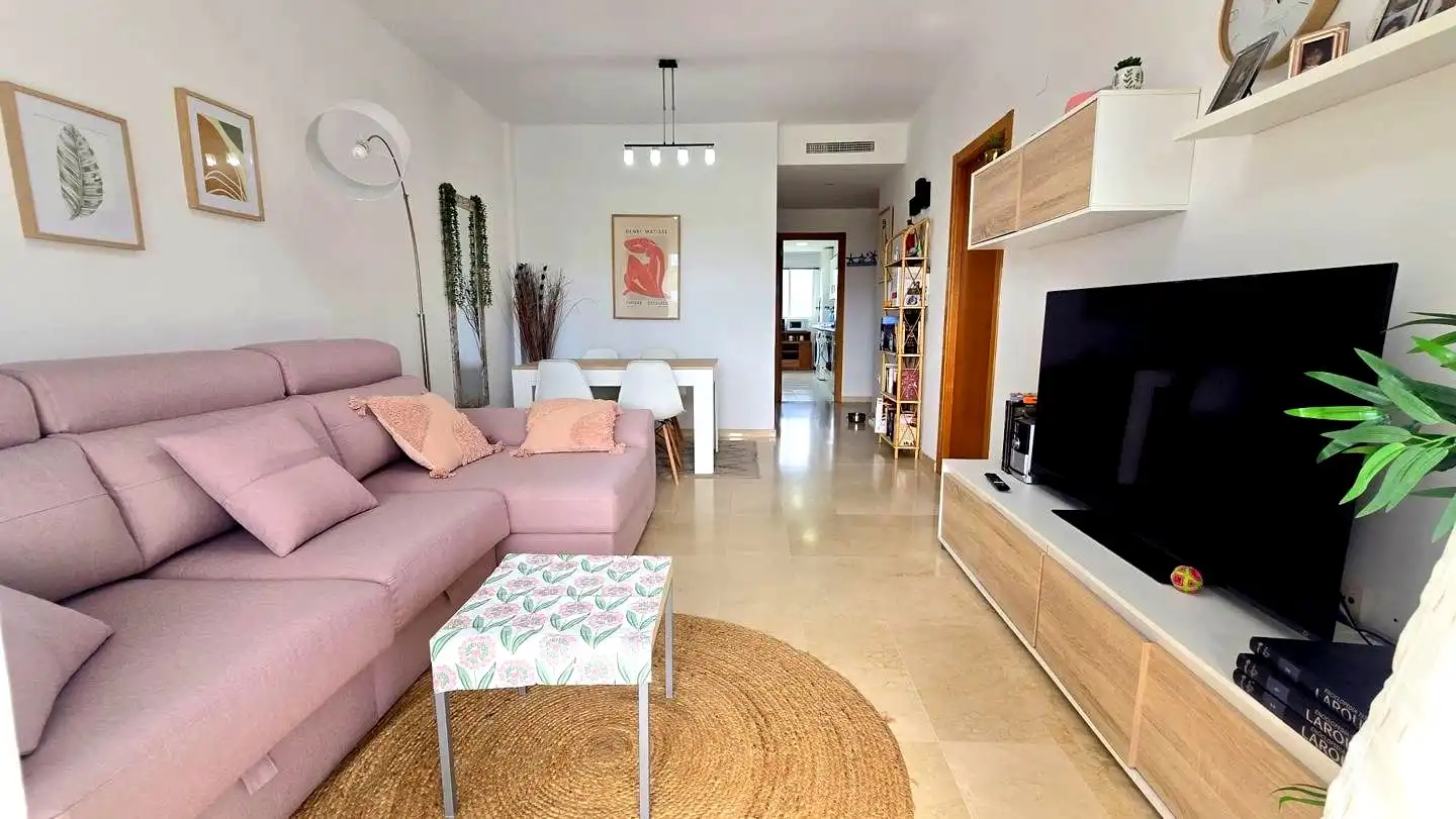 Sala de estar de Apartamento de alquiler en Gandia con Aire acondicionado, Calefacción y Terraza