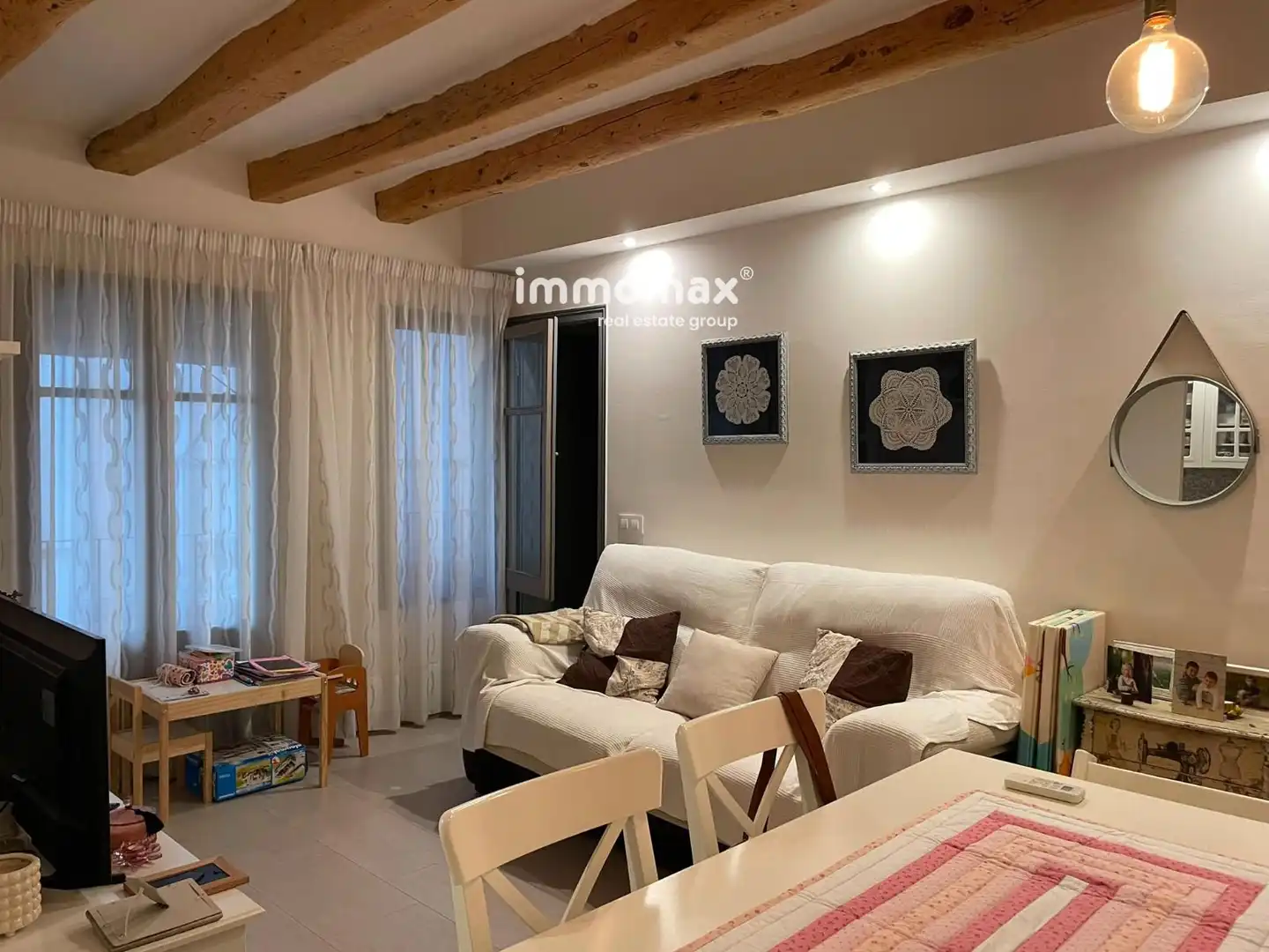 Sala d'estar de Àtic en venda en Benifallet amb Aire condicionat, Calefacció i Moblat