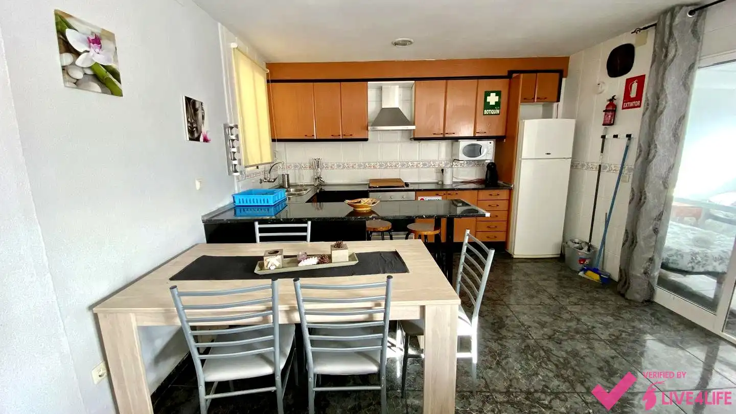 Kitchen of Attic for rent in Valencia  with Air Conditioner, Terrace and Furnished