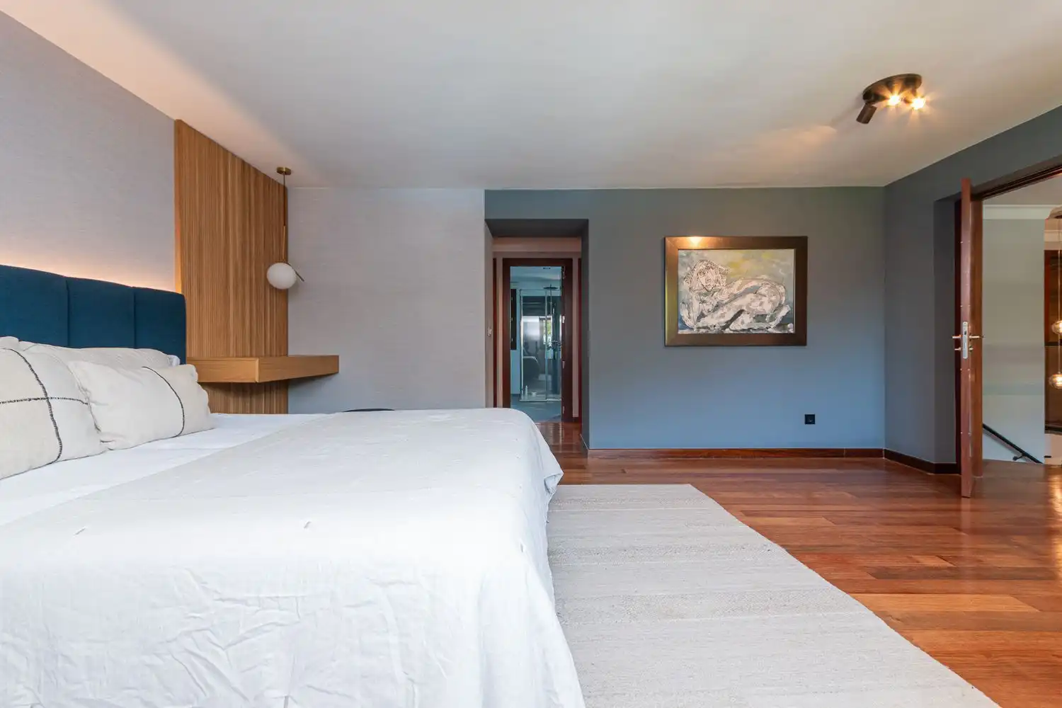 Schlafzimmer von Einfamilien-Reihenhaus zum Verkauf in Boadilla del Monte mit Klimaanlage, Heizung und Abstellraum