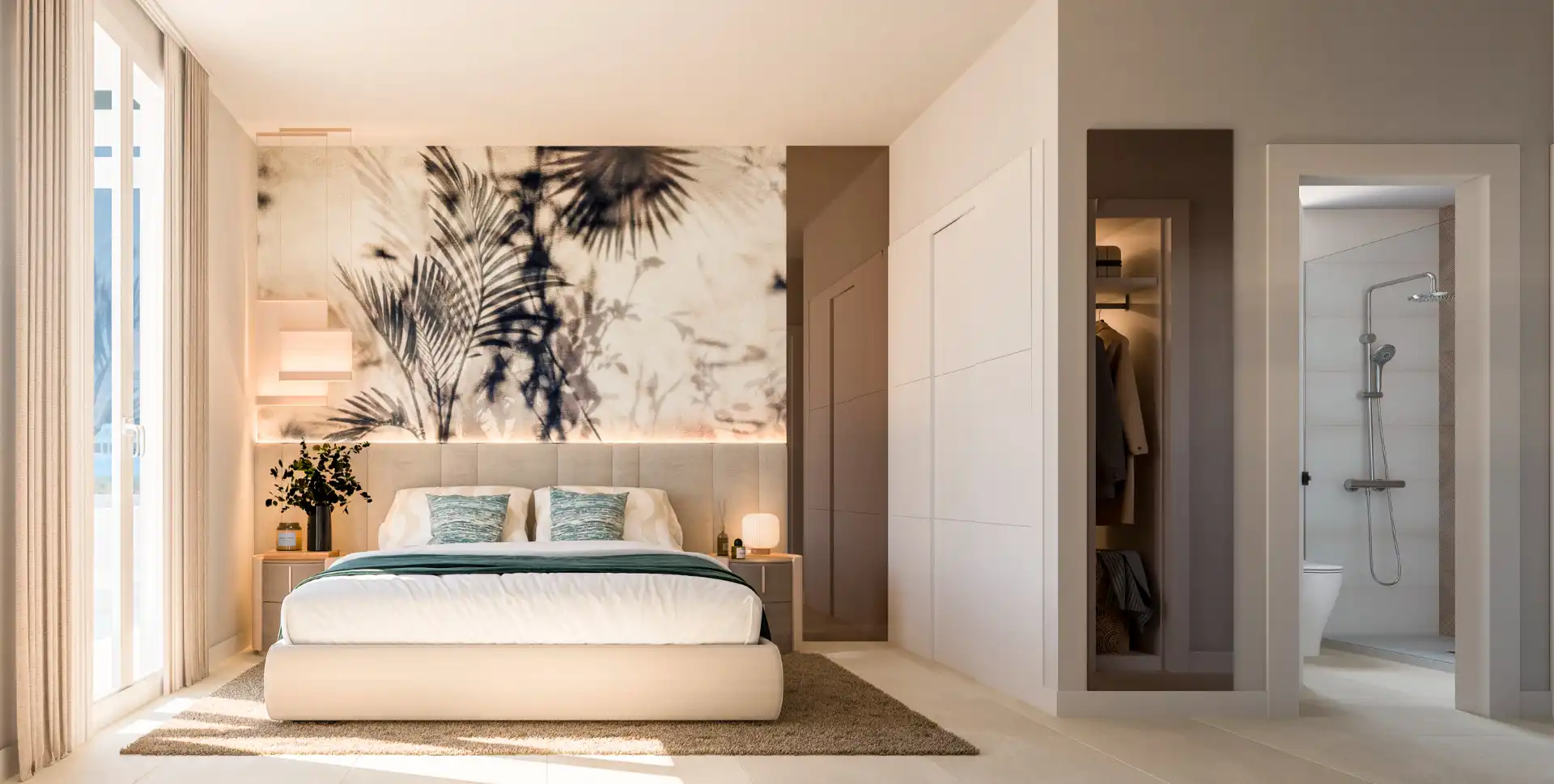 Dormitori de Apartament en venda en Estepona amb Aire condicionat, Calefacció i Jardí privat