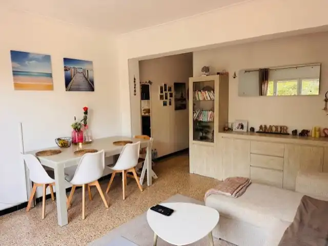 Living room of Flat for sale in Manacor  with Air Conditioner, Furnished and Balcony