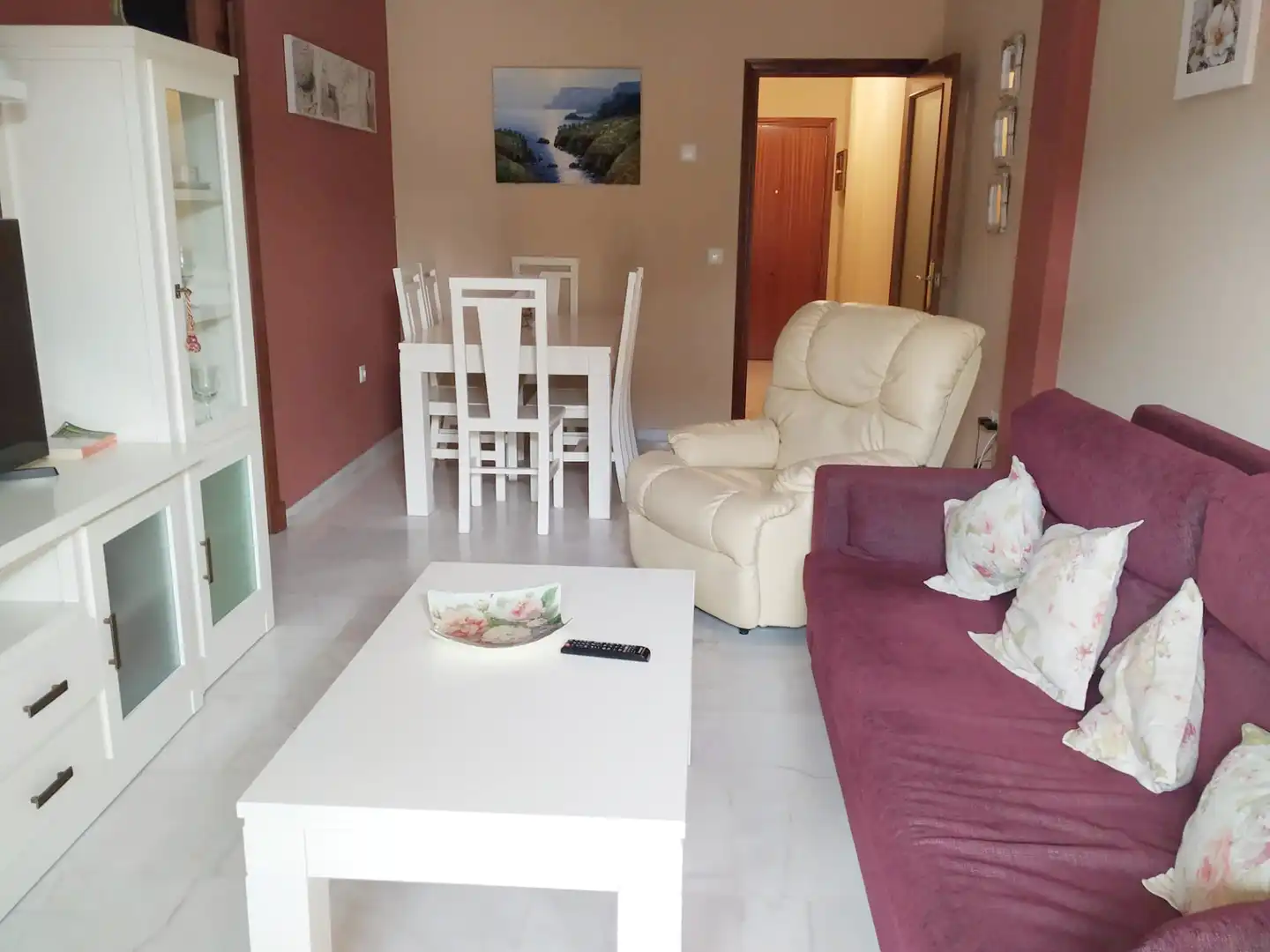 Sala d'estar de Pis de lloguer en Sanlúcar de Barrameda amb Aire condicionat, Calefacció i Terrassa