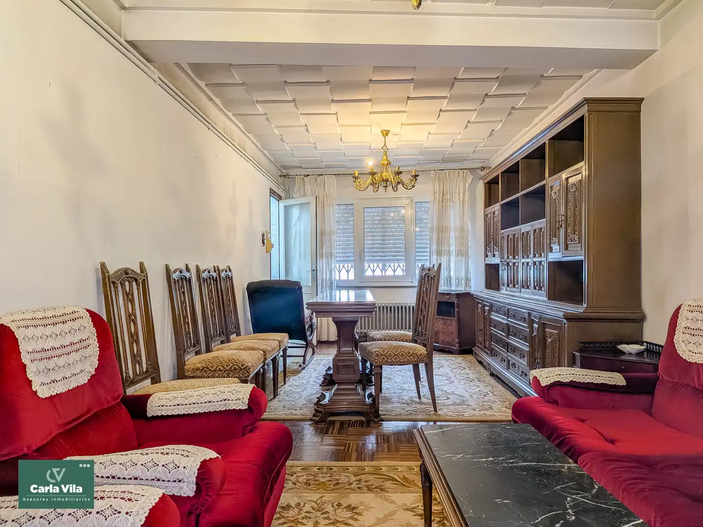 Wohnzimmer von Wohnung zum Verkauf in Lugo mit Heizung, Parkett und Terrasse