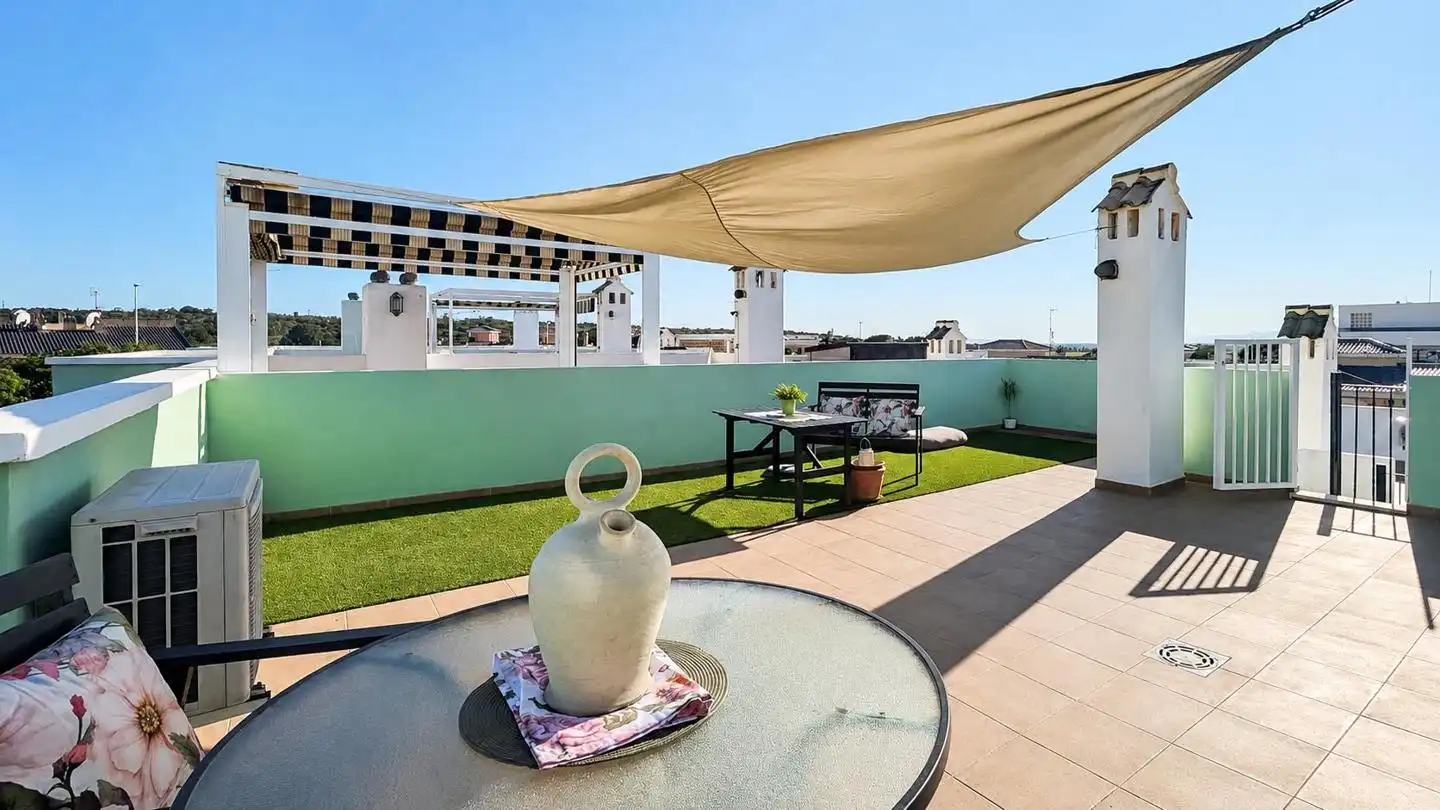 Terraza de Casa adosada en venta en Santa Pola con Aire acondicionado, Jardín privado y Terraza