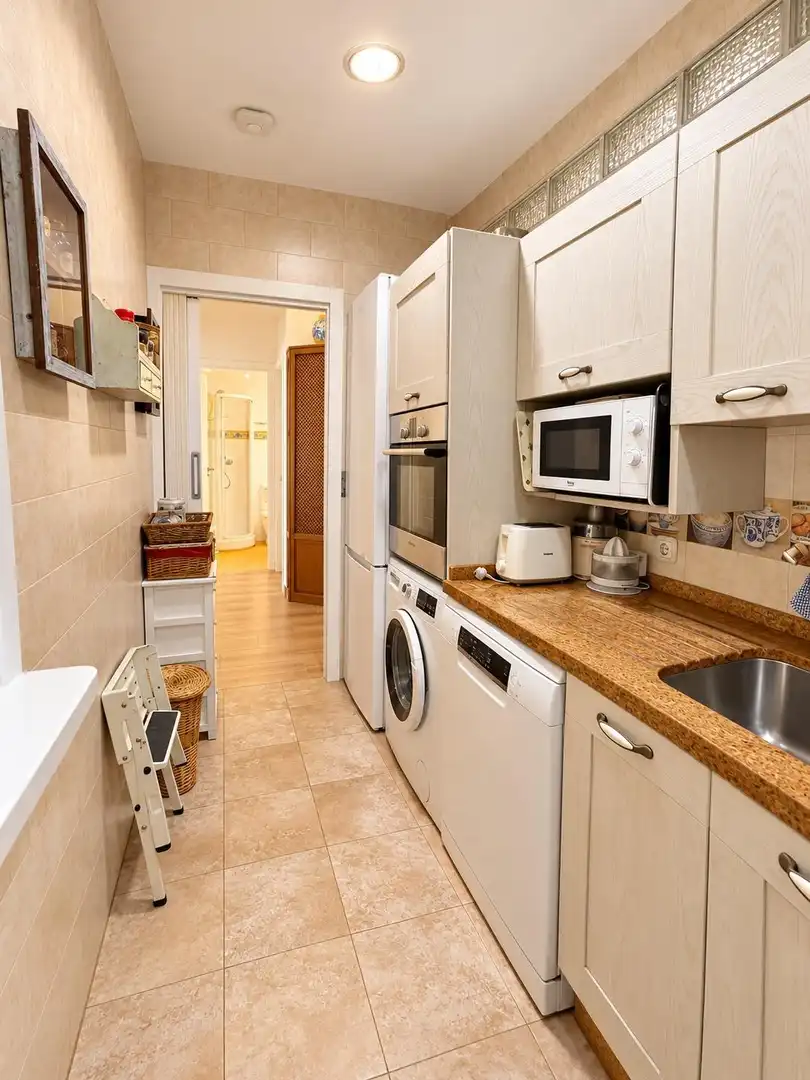 Kitchen of Apartments for rent in Fuengirola  with Air Conditioner, Private garden and Furnished