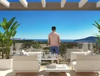 Vista exterior de Casa adosada en venda en L'Alfàs del Pi amb Calefacció, Jardí privat i Piscina comunitària