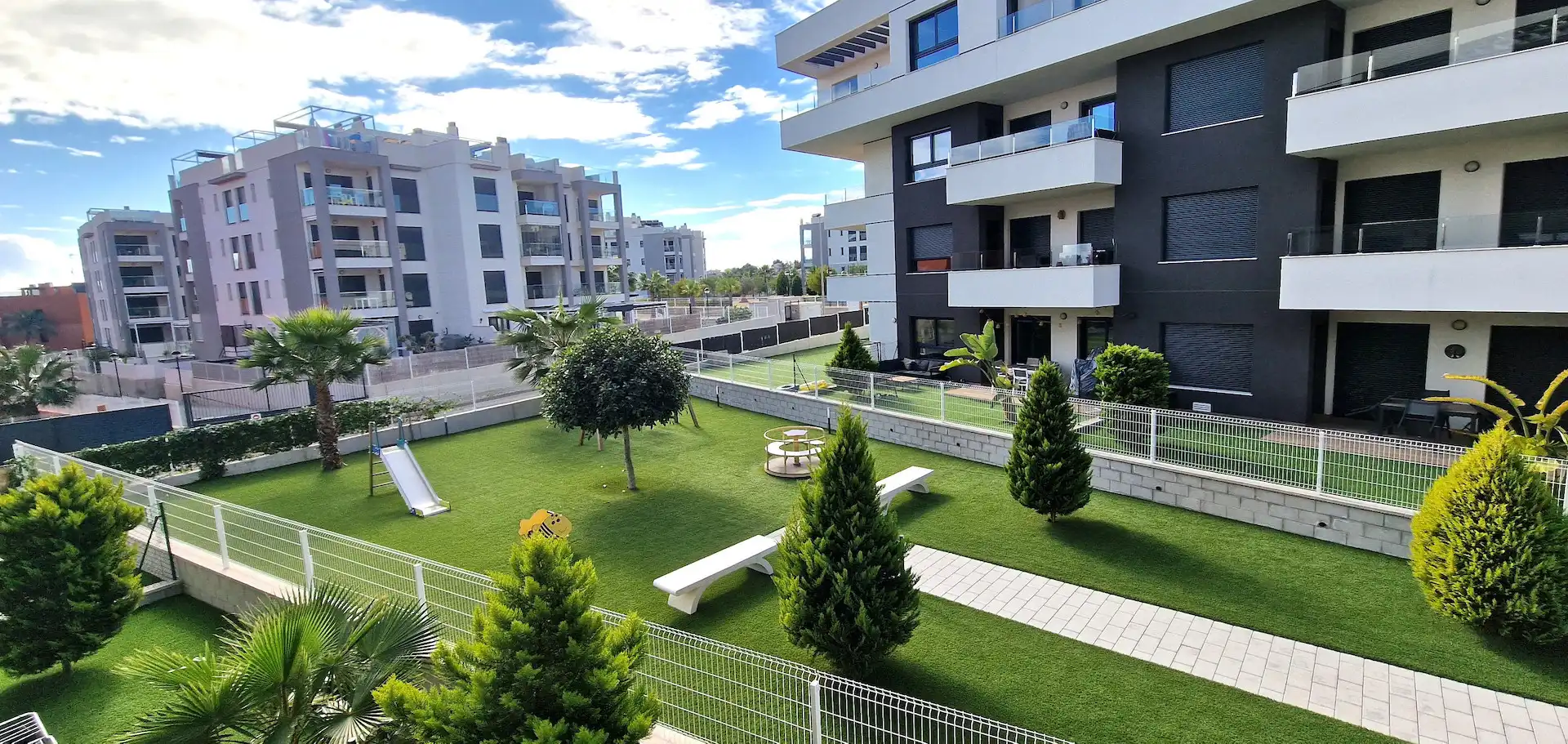 Jardín de Apartamento de alquiler en Orihuela con Aire acondicionado, Calefacción y Terraza