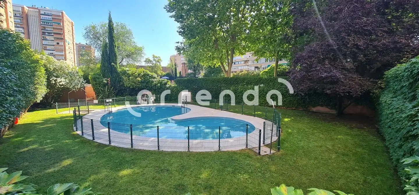 Garten von Wohnung zur Miete in Madrid mit Terrasse und Gemeinschaftspool