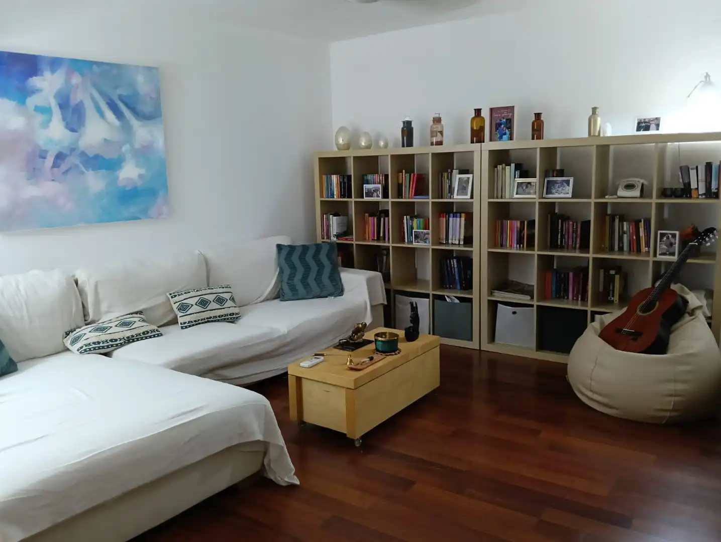 Sala de estar de Estudio de alquiler en Xàtiva con Aire acondicionado, Calefacción y Parquet
