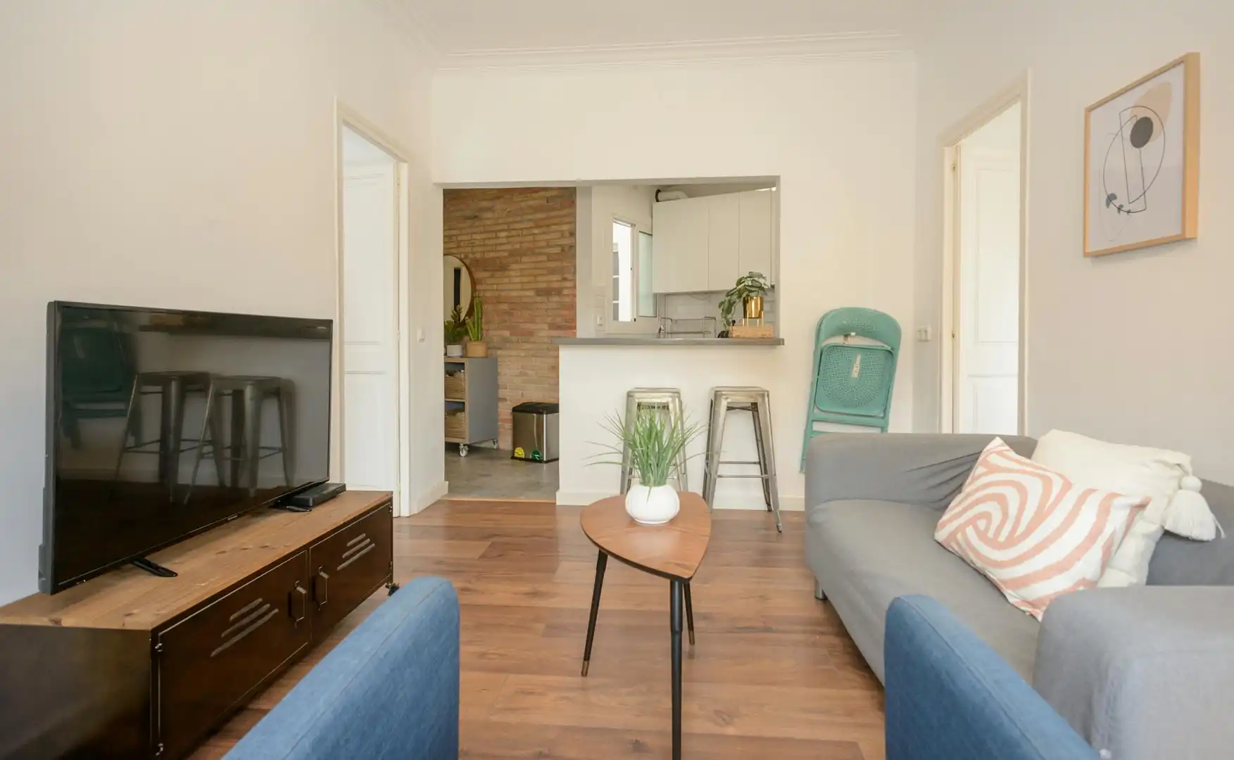 Sala de estar de Piso de alquiler en Barcelona con Calefacción, Amueblado y Lavadora