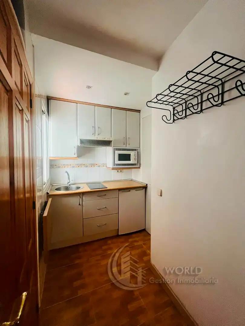 Cuina de Apartament de lloguer en Madrid amb Calefacció, Moblat i Rentadora