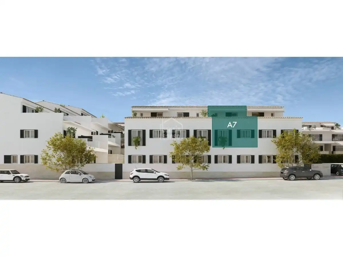 Vista exterior de Apartamento en venta en Es Mercadal con Jardín privado, Terraza y Piscina