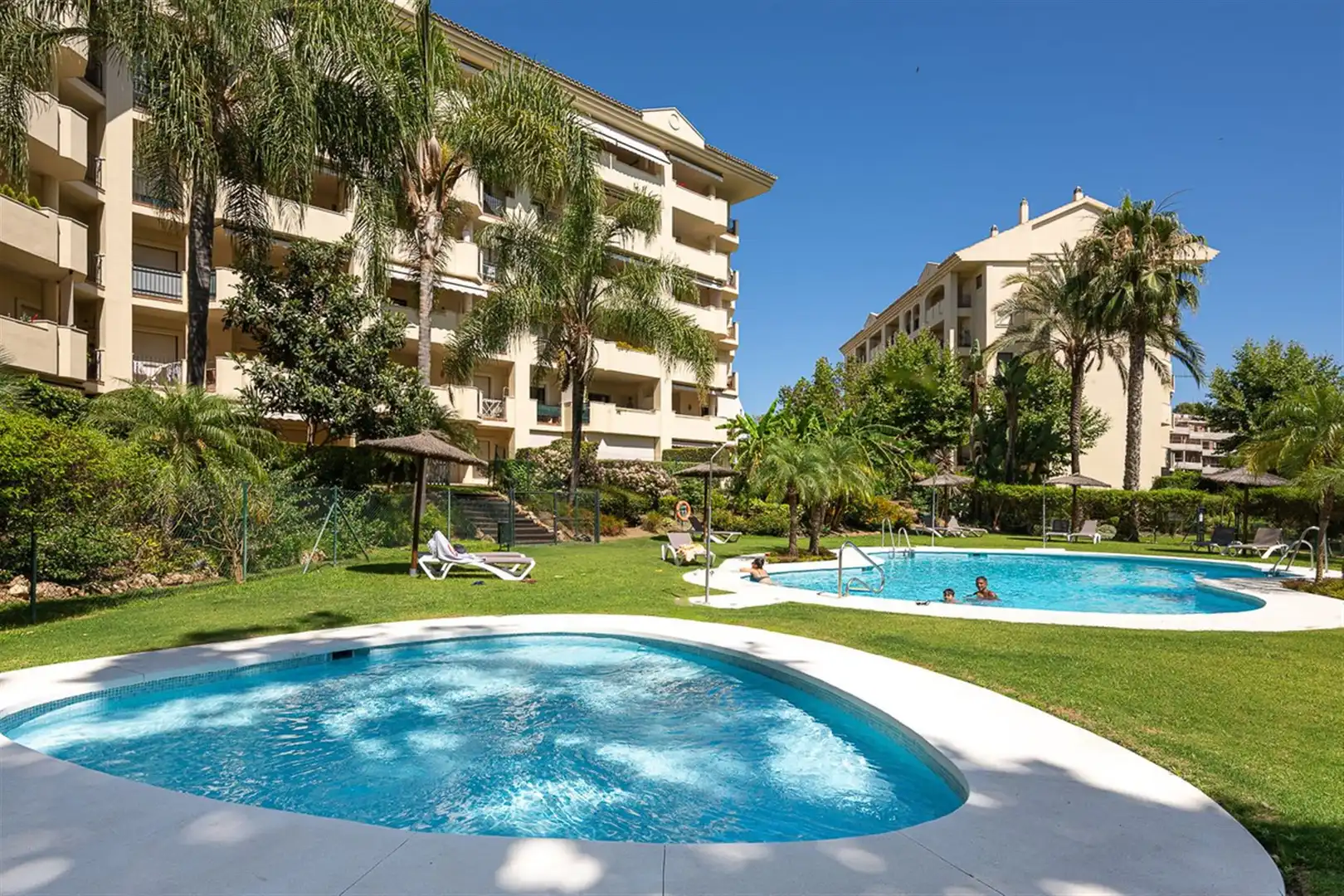 Swimming pool of Apartments for sale in Marbella  with Air Conditioner