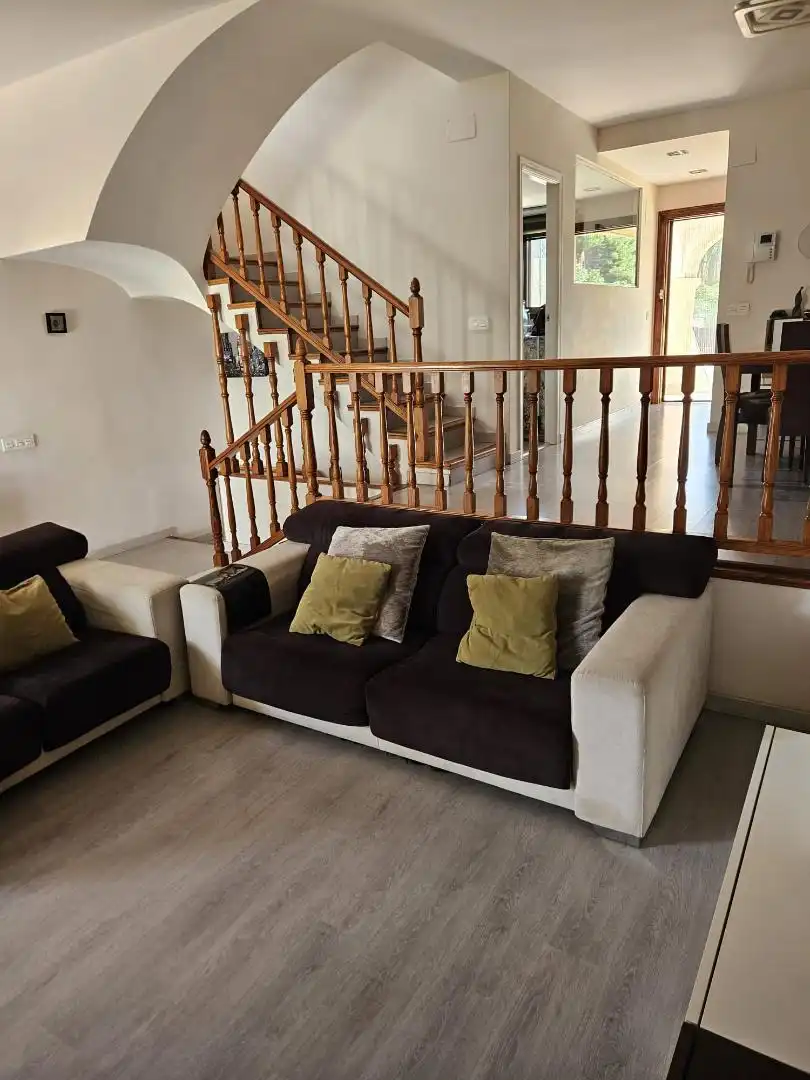 Sala de estar de Casa adosada en venta en Torrent con Terraza