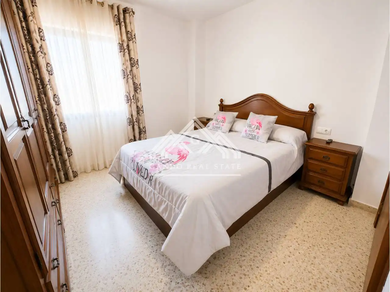 Bedroom of Flat for sale in Dos Hermanas  with Air Conditioner, Private garden and Storage room