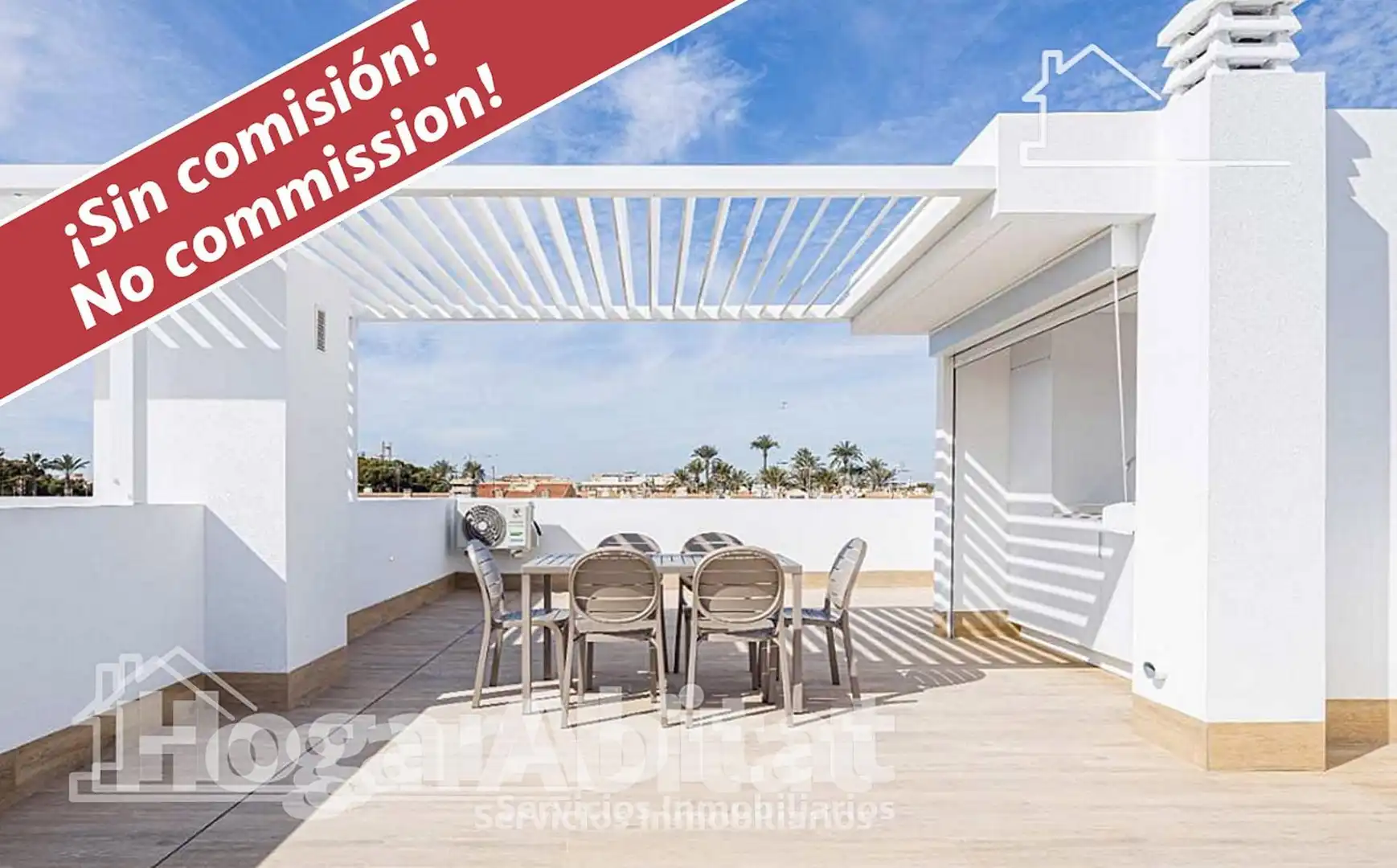 Terrasse von Wohnung zum Verkauf in San Pedro del Pinatar mit Klimaanlage, Parkett und Terrasse