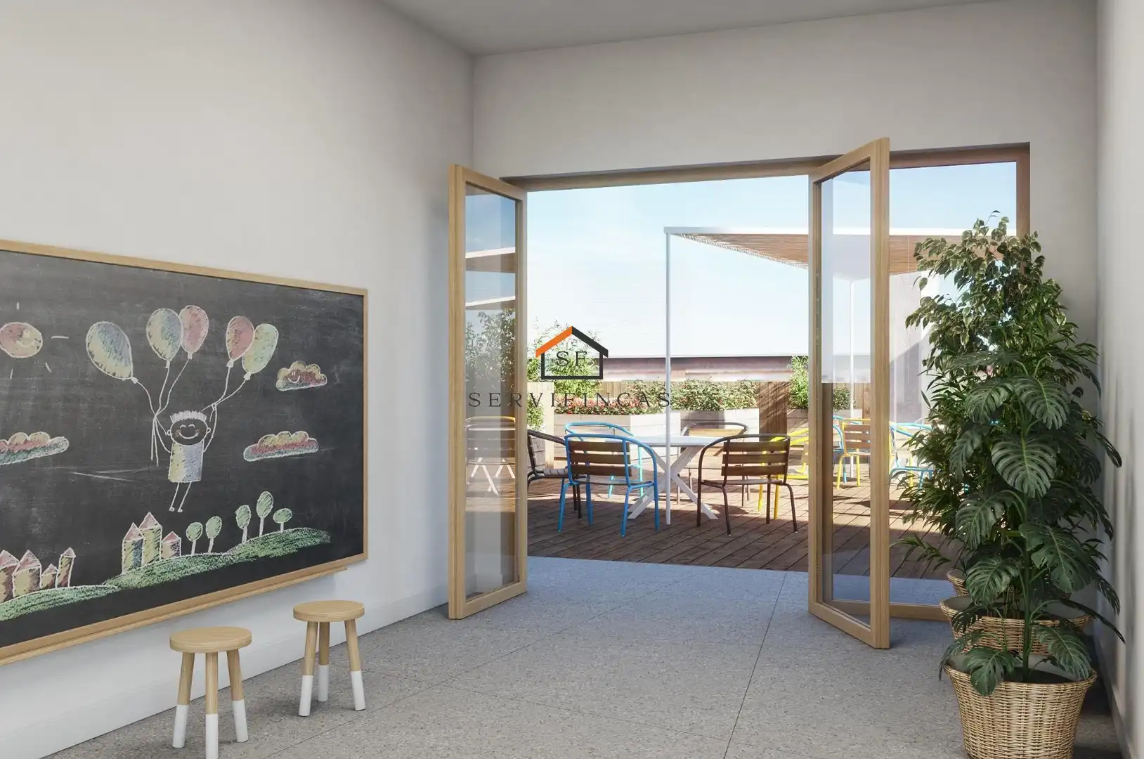 Terrasse von Wohnung zum Verkauf in Madrid mit Heizung