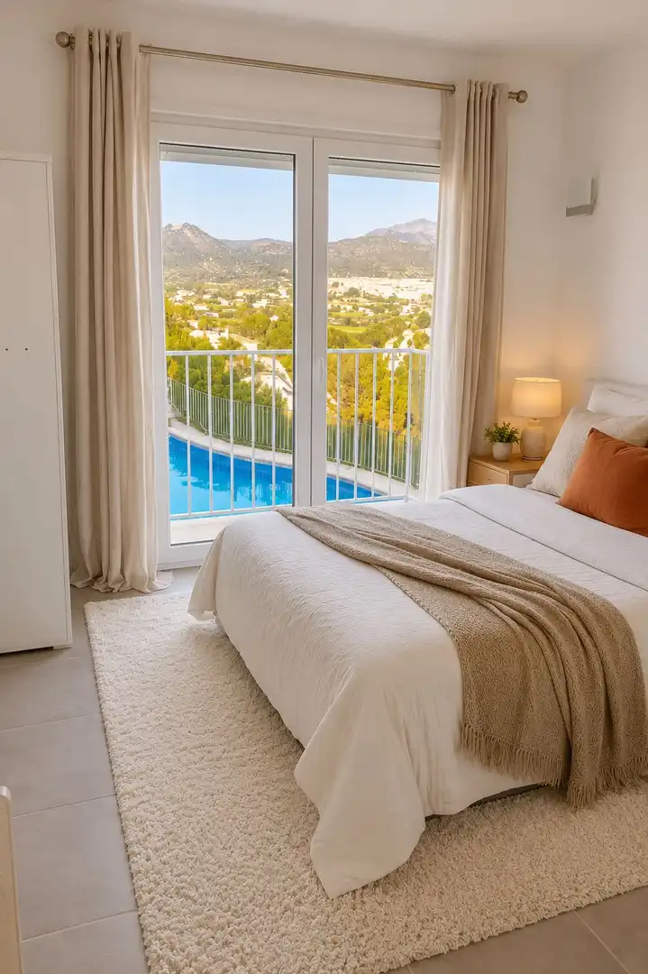 Dormitori de Apartament en venda en Pedreguer amb Aire condicionat, Calefacció i Jardí privat