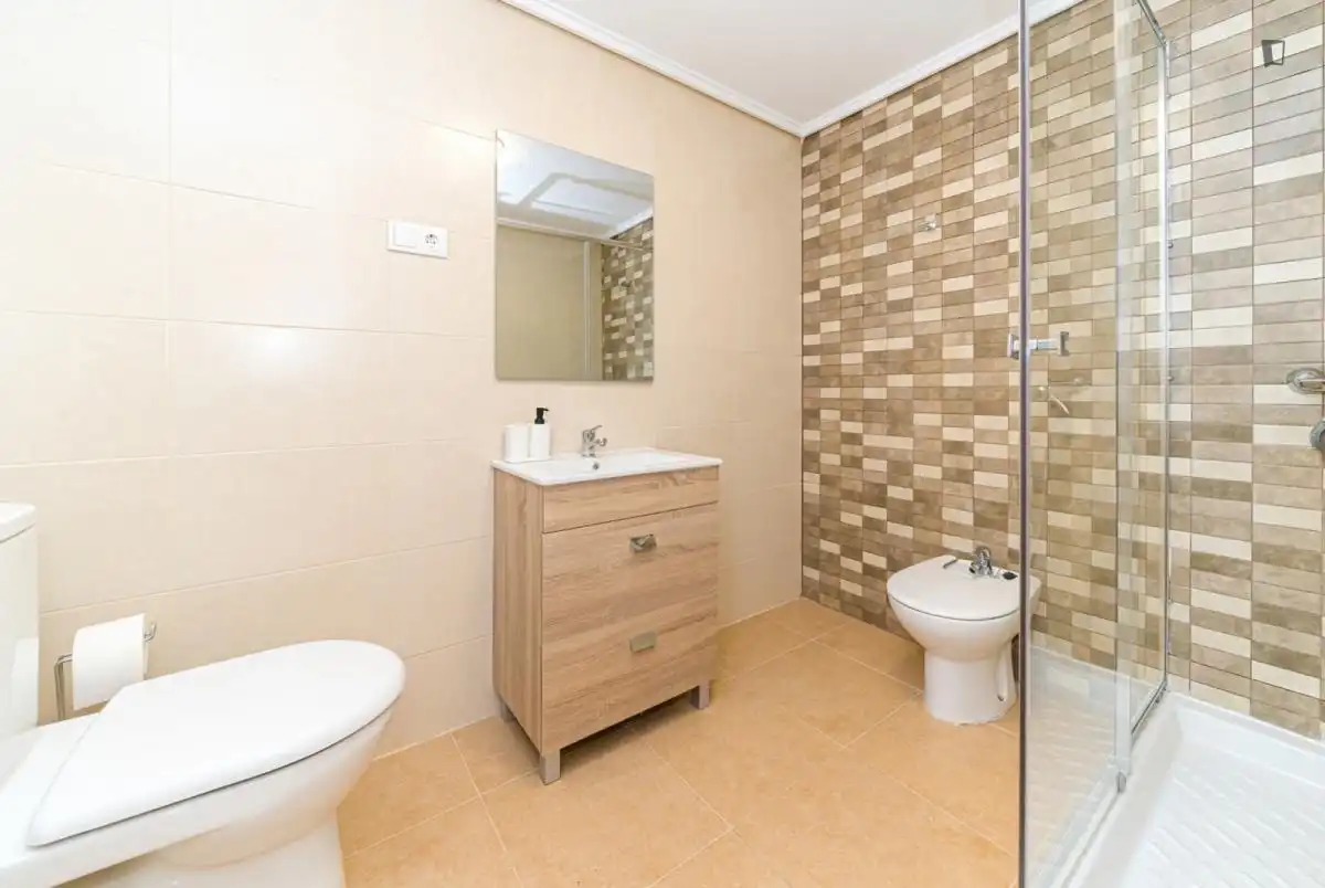Baño de Apartamento para compartir en Elche / Elx con Amueblado, Lavadora y Microondas